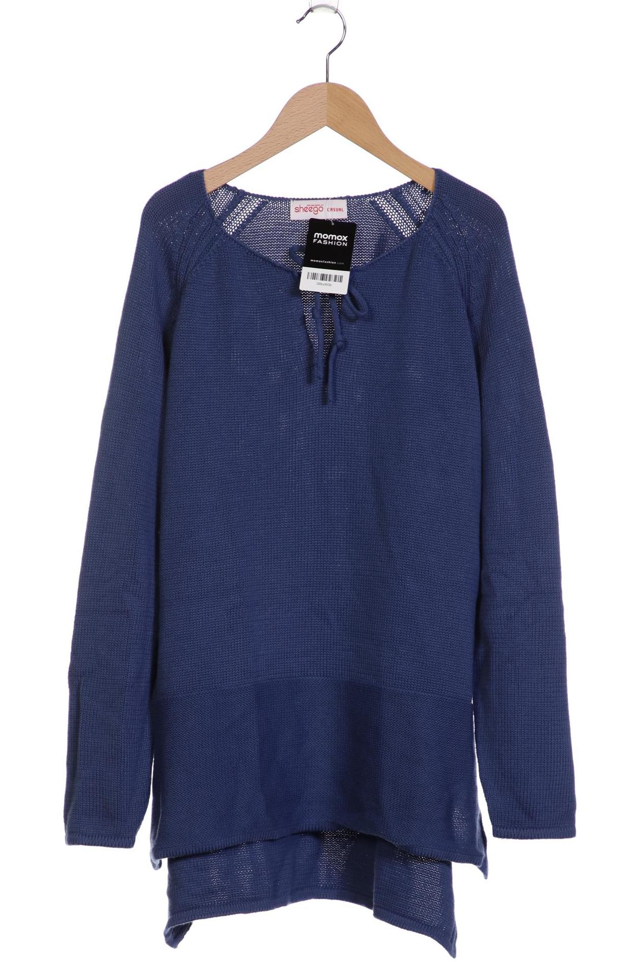 

sheego Damen Pullover, blau, Gr. 44