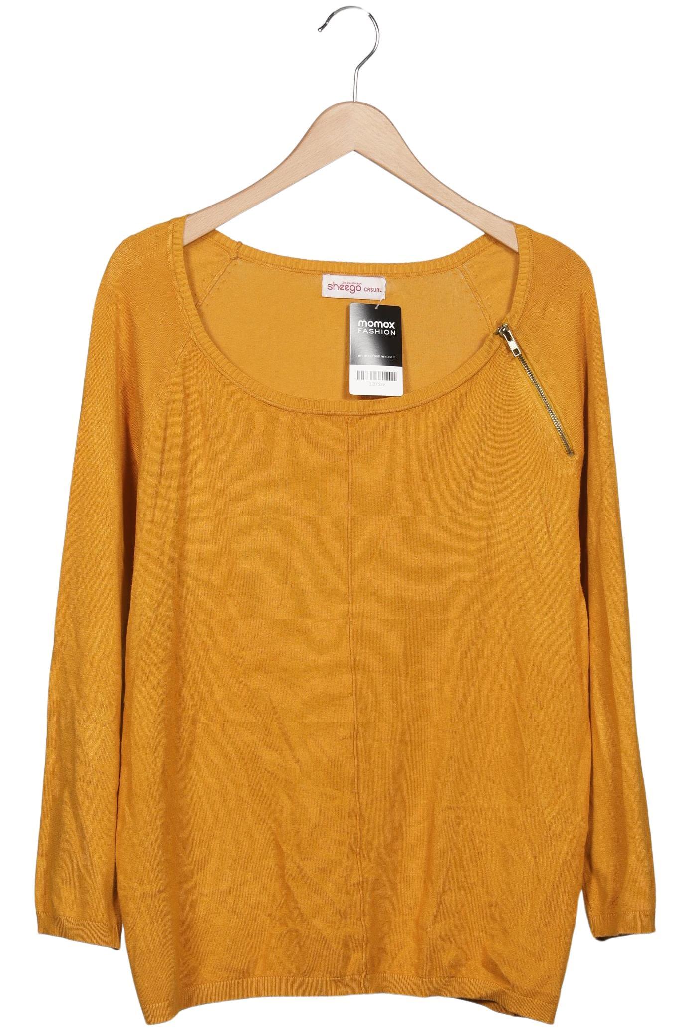 

sheego Damen Pullover, gelb, Gr. 40