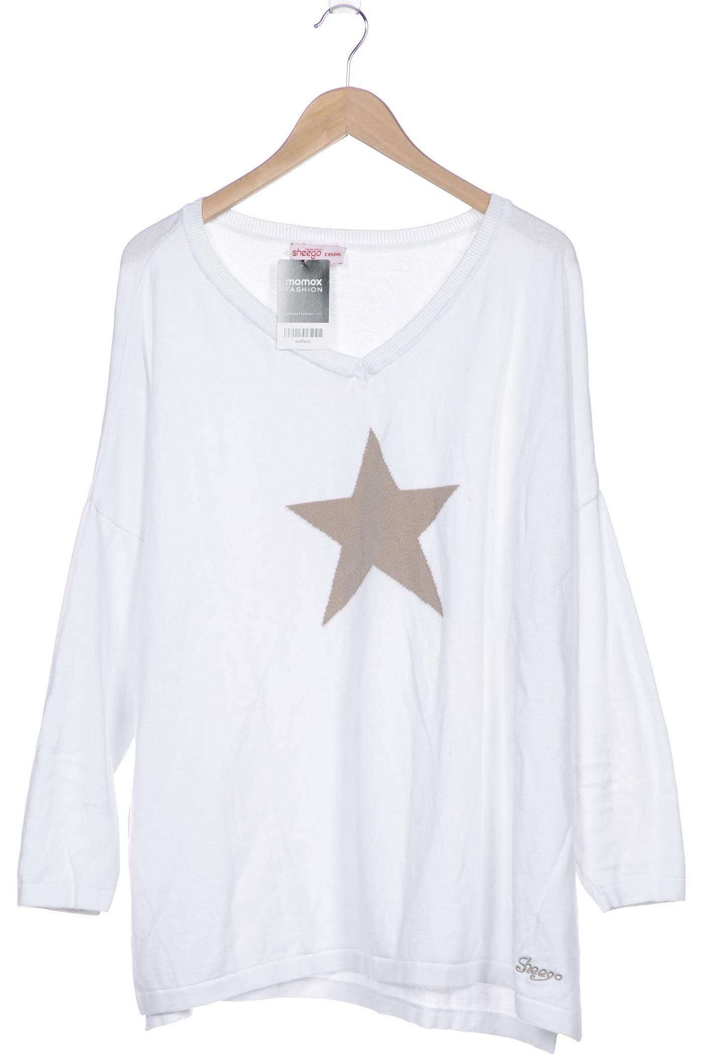 

sheego Damen Pullover, weiß