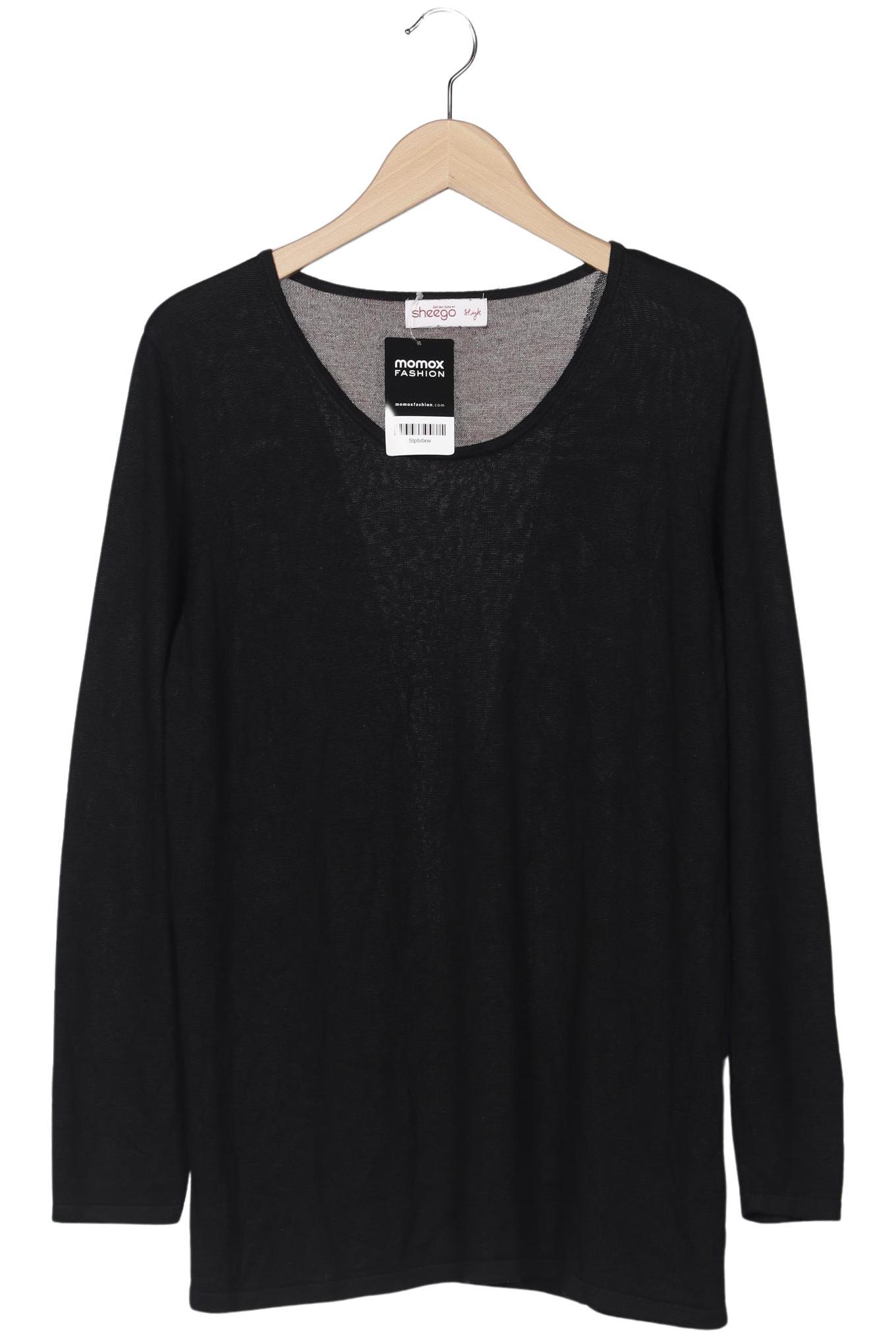 

sheego Damen Pullover, schwarz, Gr. 44