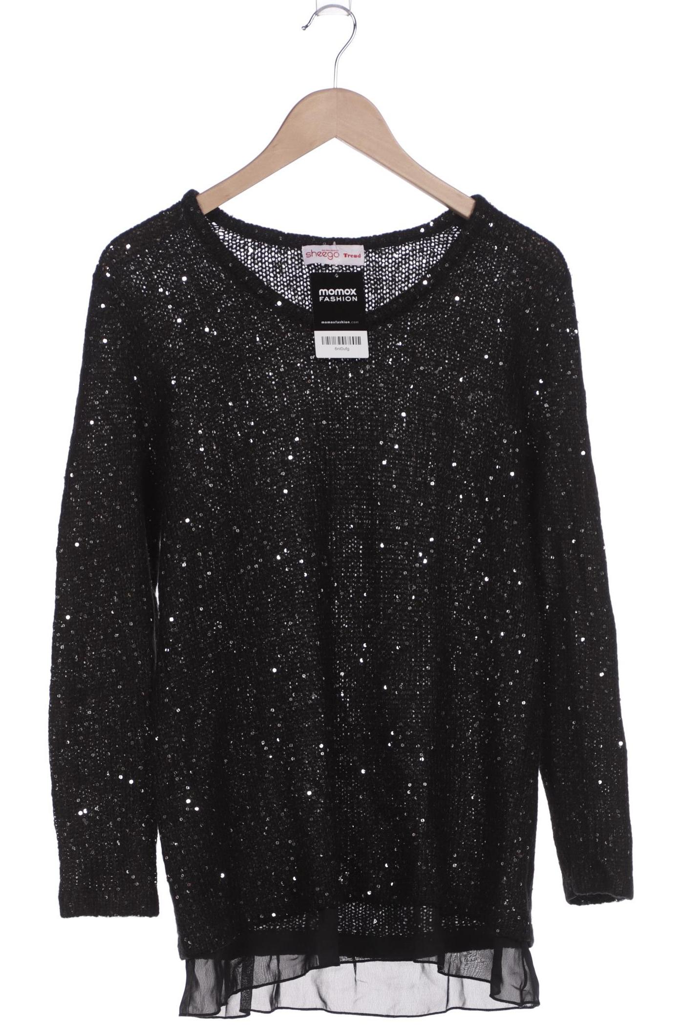 

sheego Damen Pullover, schwarz, Gr. 40