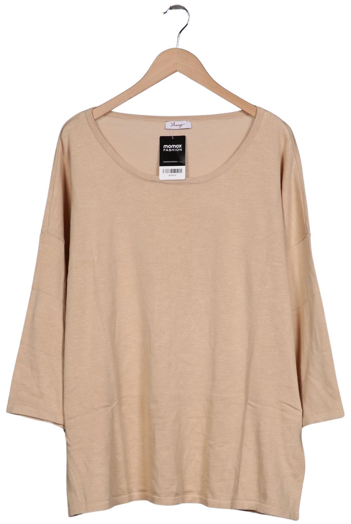 

sheego Damen Pullover, beige, Gr. 48