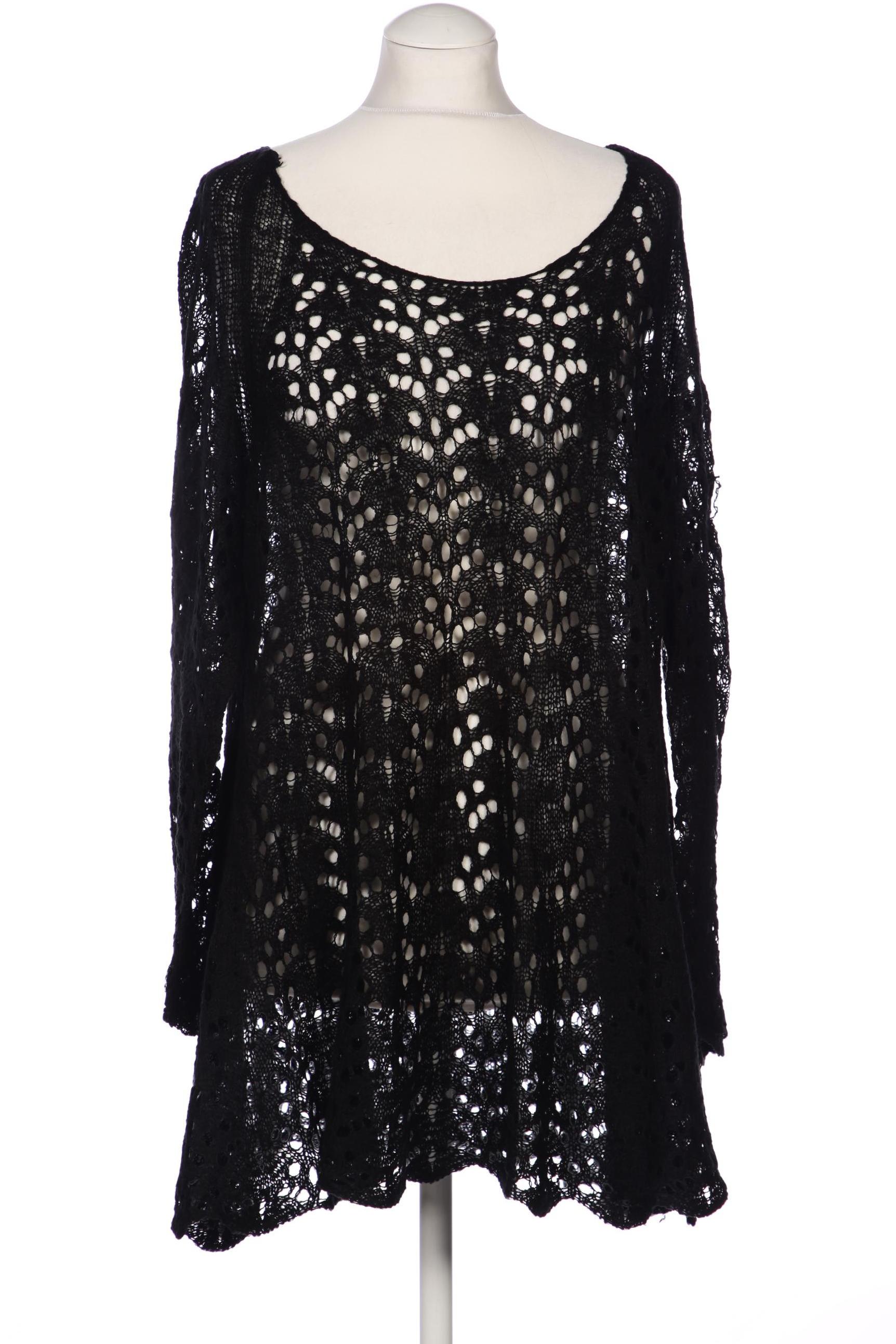 

sheego Damen Pullover, schwarz