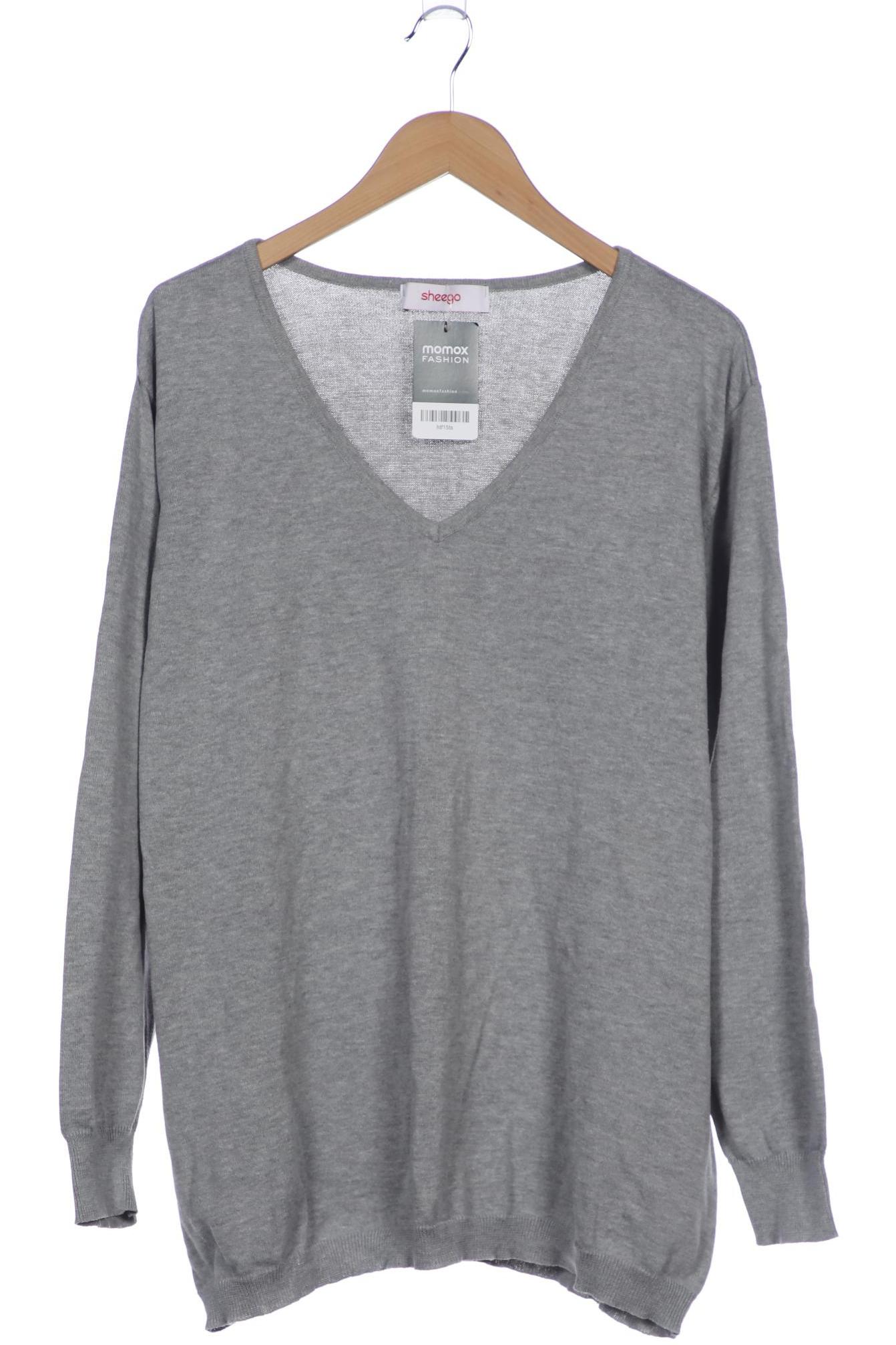 

sheego Damen Pullover, grau, Gr. 52