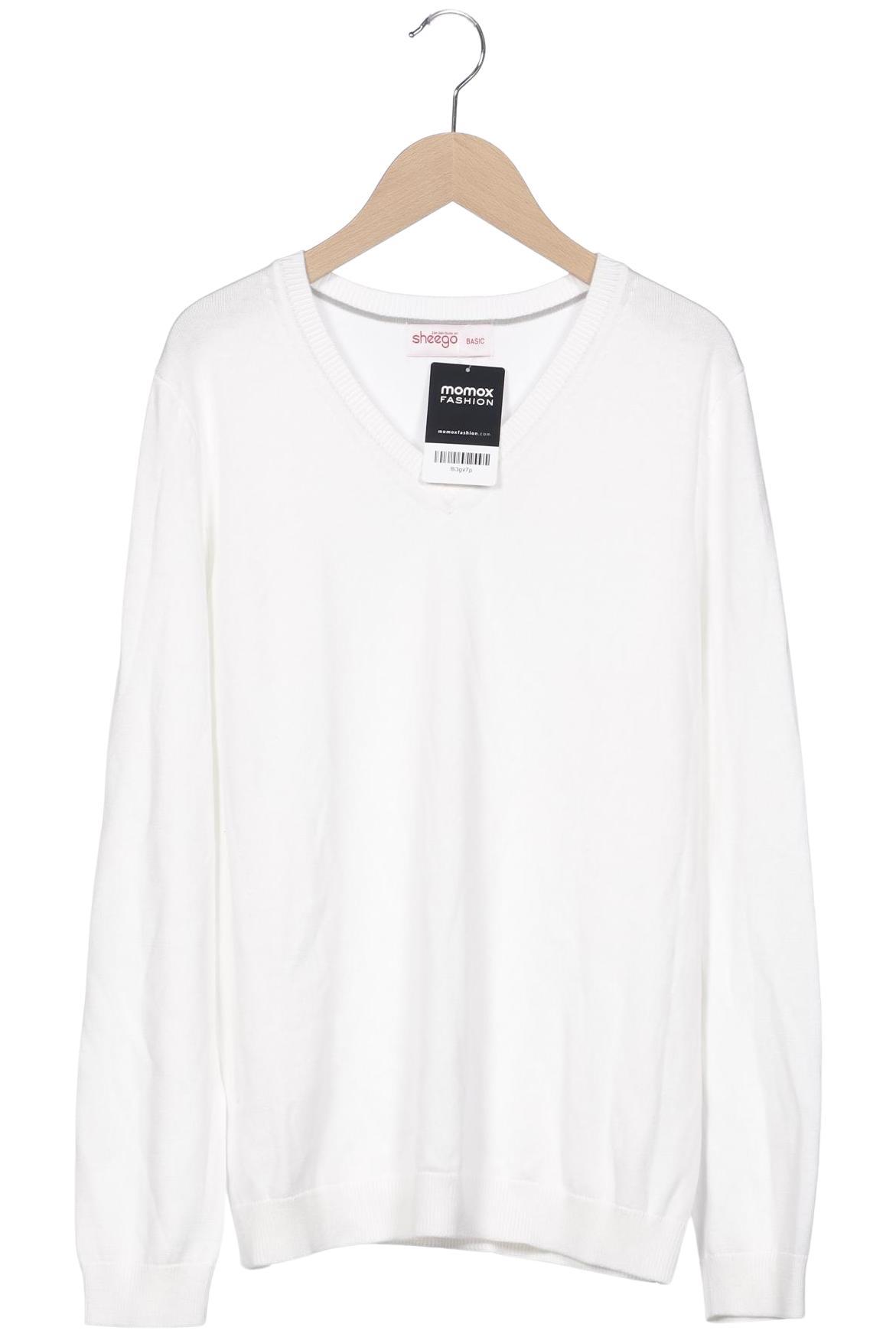 

sheego Damen Pullover, weiß, Gr. 42