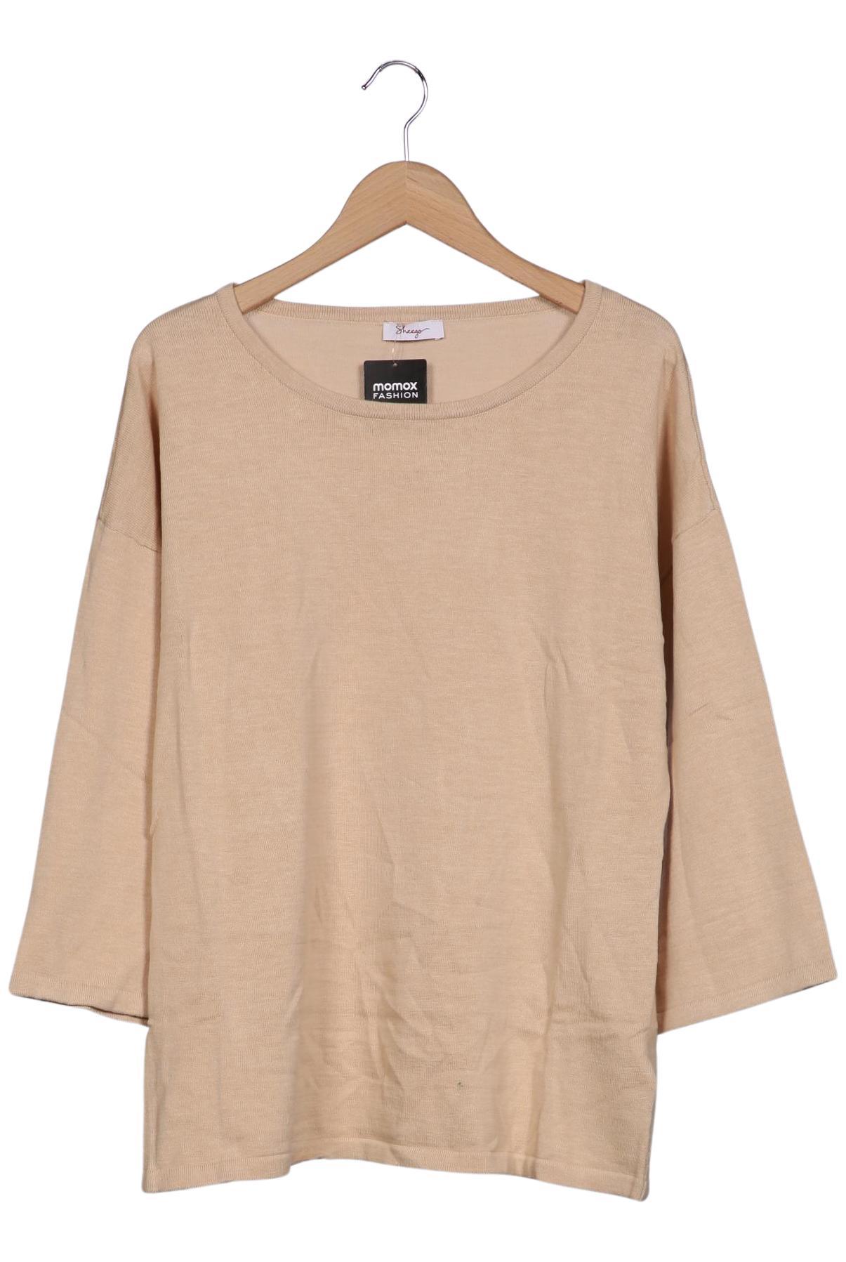 

sheego Damen Pullover, beige, Gr. 40