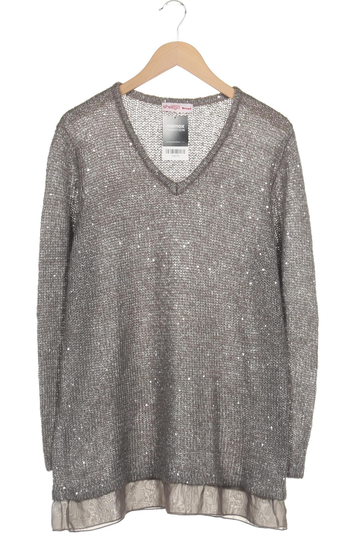 

sheego Damen Pullover, grau, Gr. 44