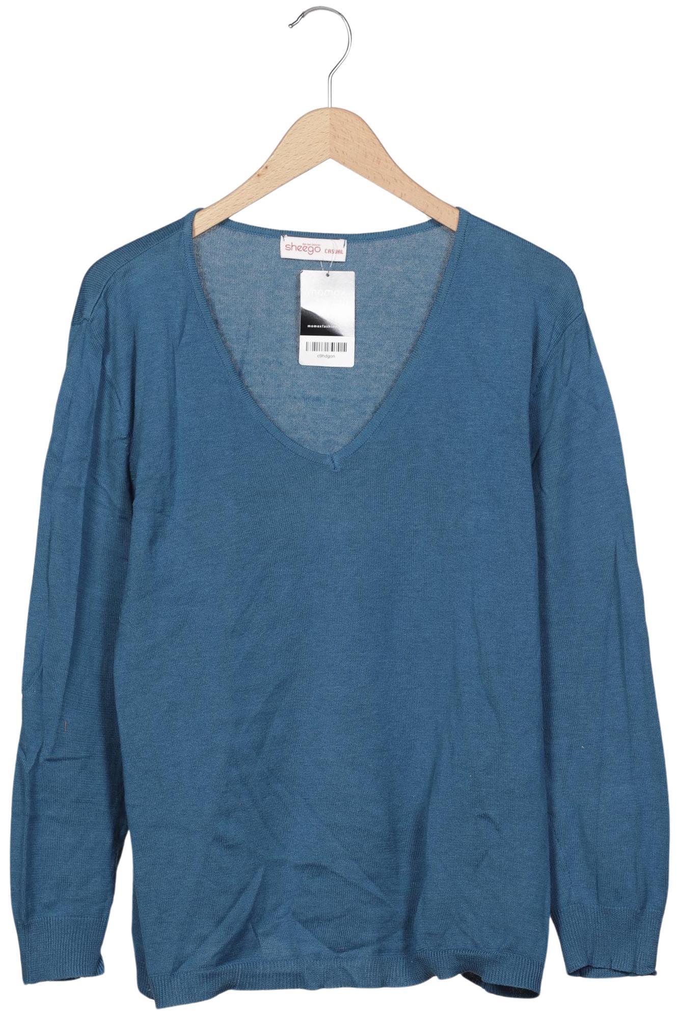 

sheego Damen Pullover, blau, Gr. 44