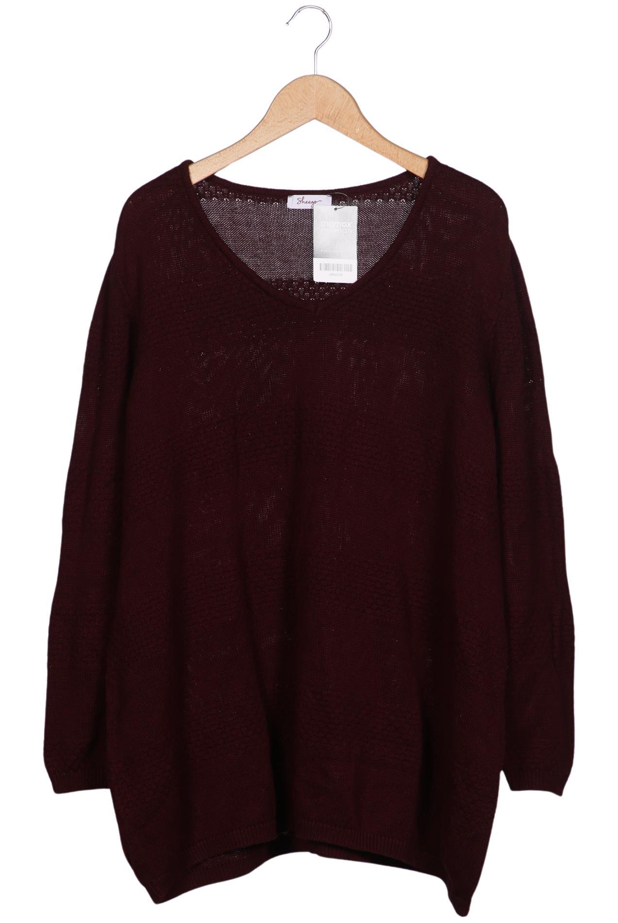 

sheego Damen Pullover, bordeaux, Gr. 52