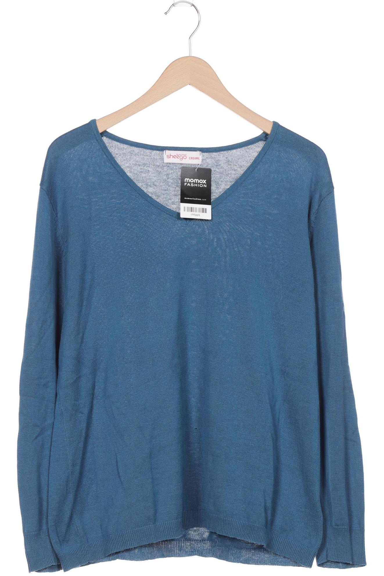 

sheego Damen Pullover, blau