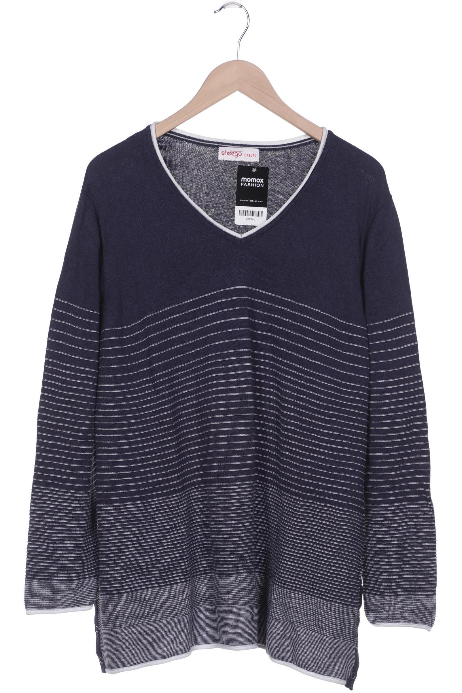 

sheego Damen Pullover, marineblau