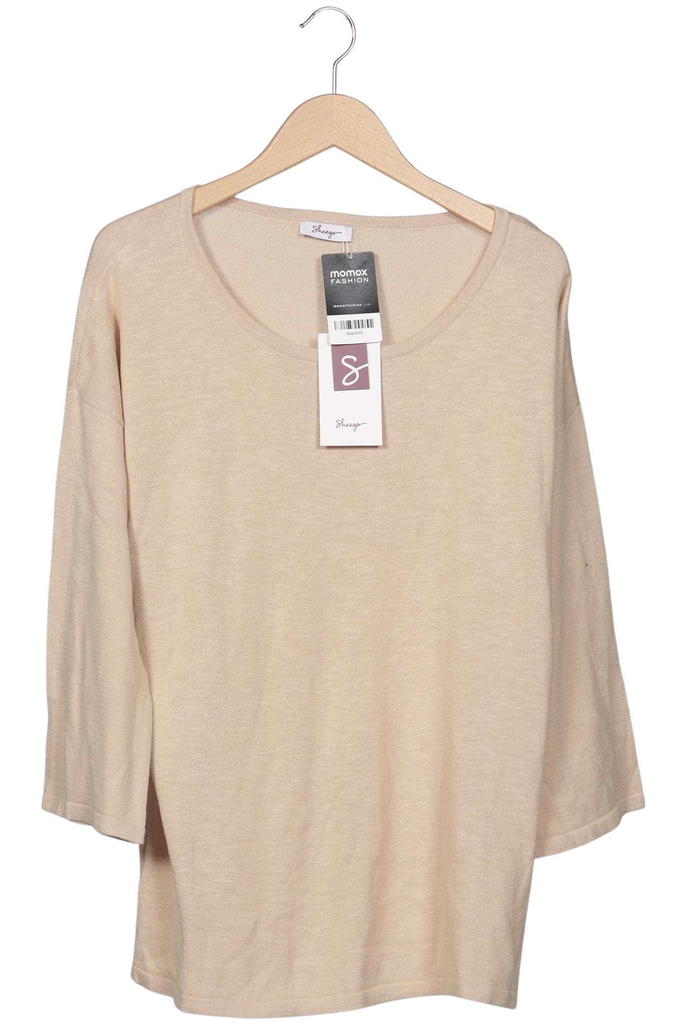 

sheego Damen Pullover, beige, Gr. 40