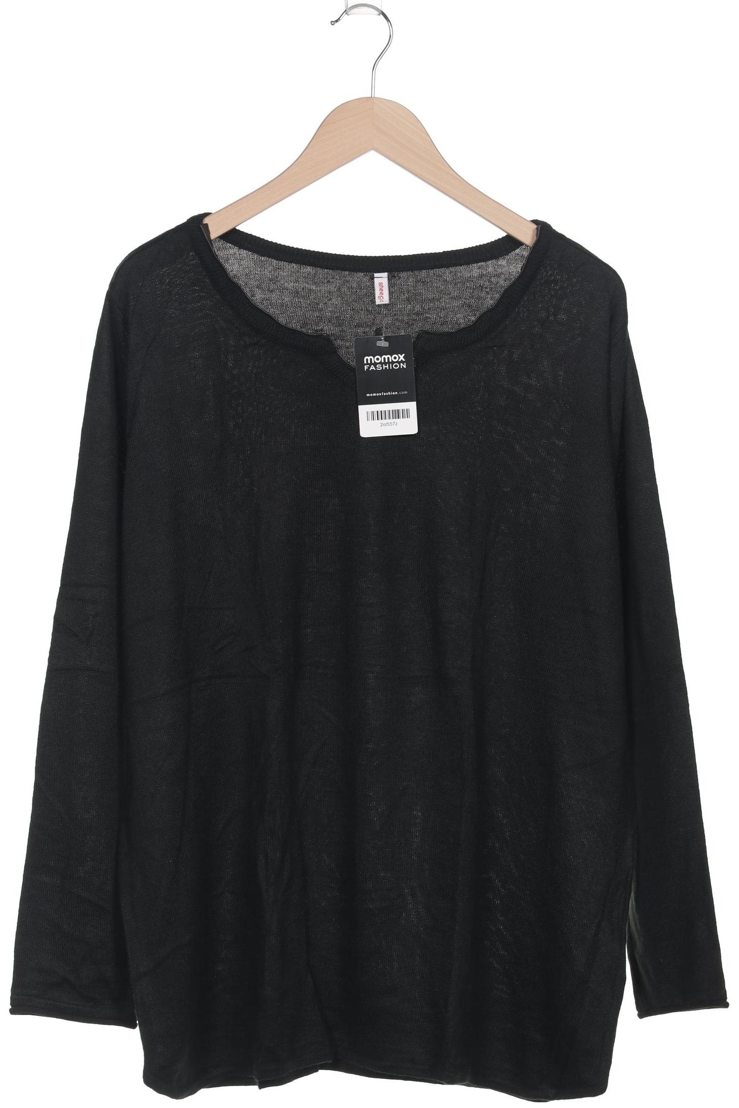 

sheego Damen Pullover, schwarz, Gr. 48