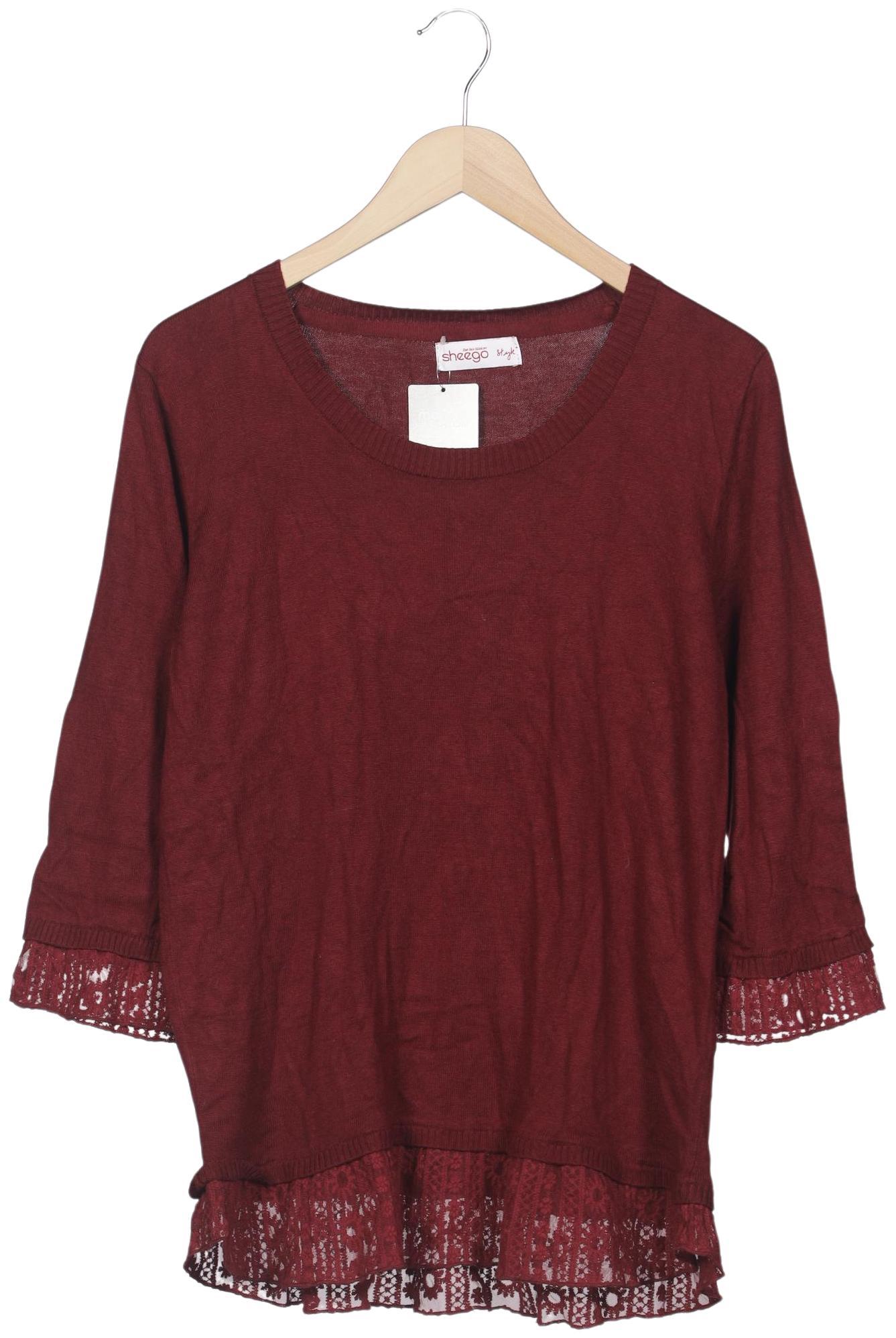 

sheego Damen Pullover, bordeaux, Gr. 40