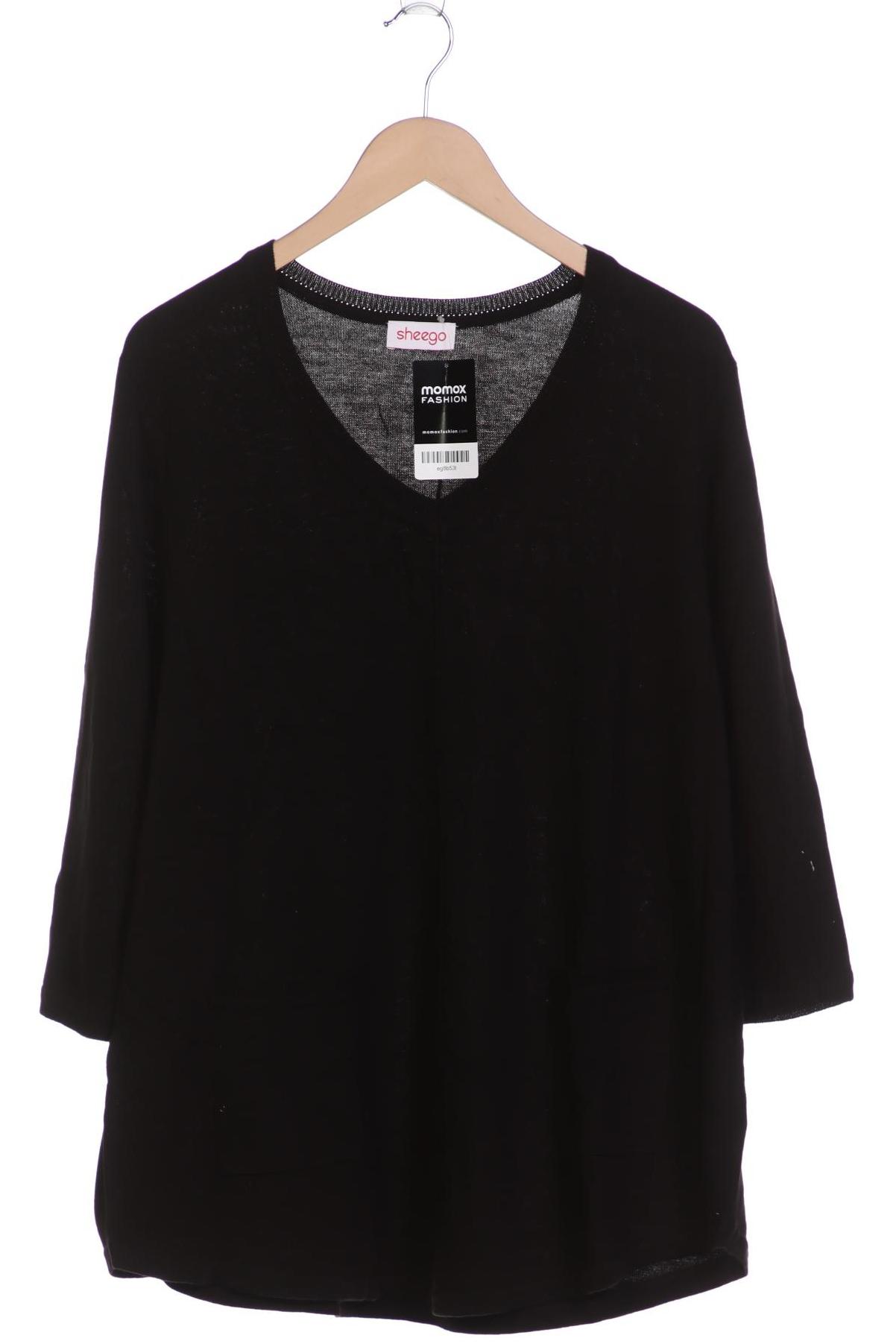 

sheego Damen Pullover, schwarz