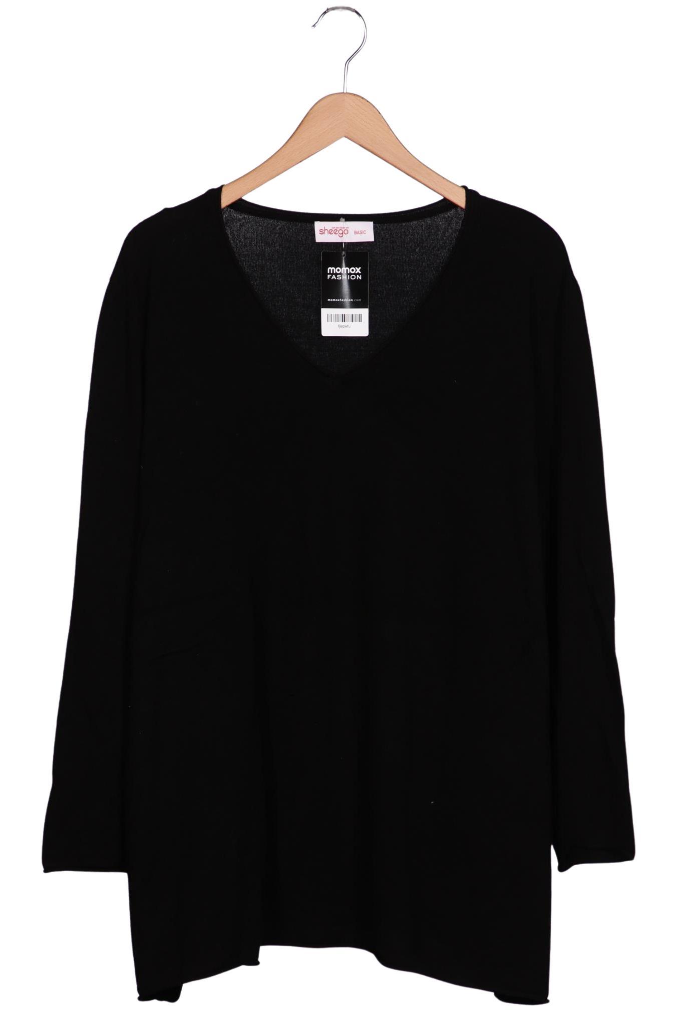 

sheego Damen Pullover, schwarz, Gr. 48
