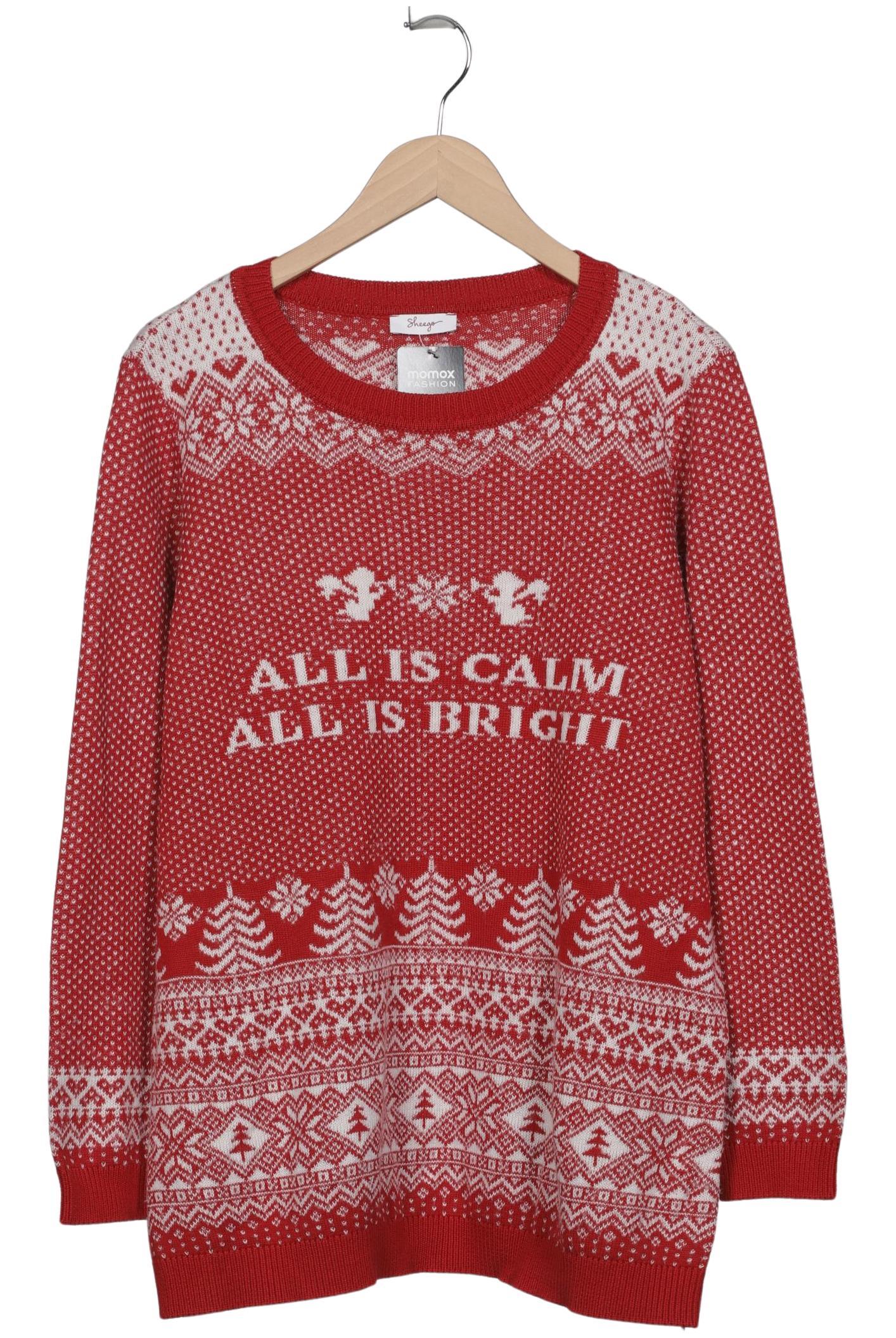 

sheego Damen Pullover, rot, Gr. 46