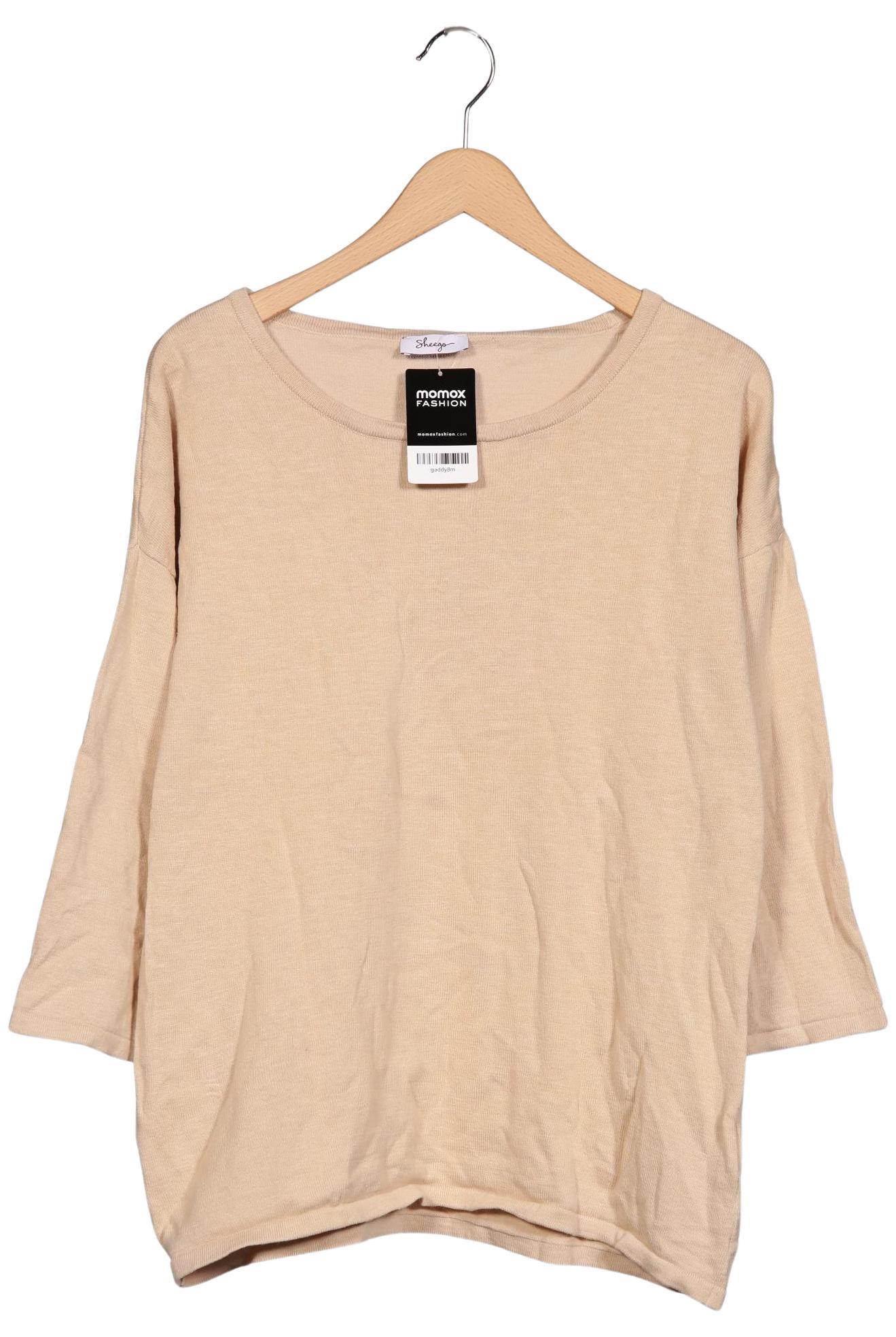 

sheego Damen Pullover, beige, Gr. 40
