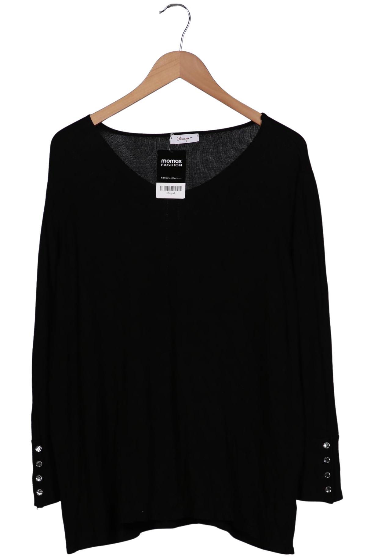 

sheego Damen Pullover, schwarz, Gr. 56