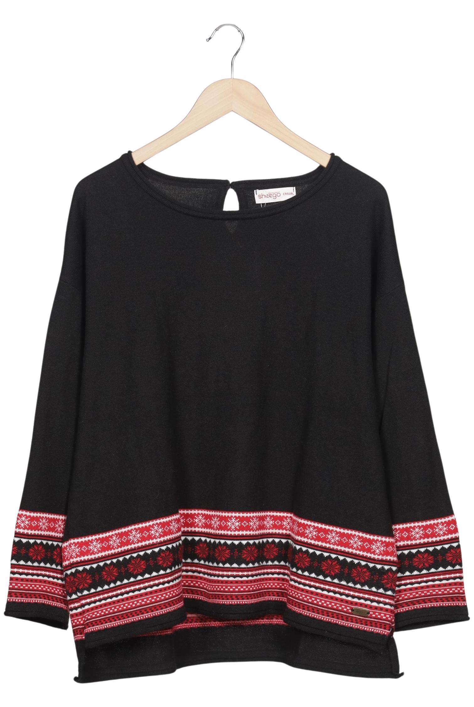 

sheego Damen Pullover, schwarz, Gr. 44