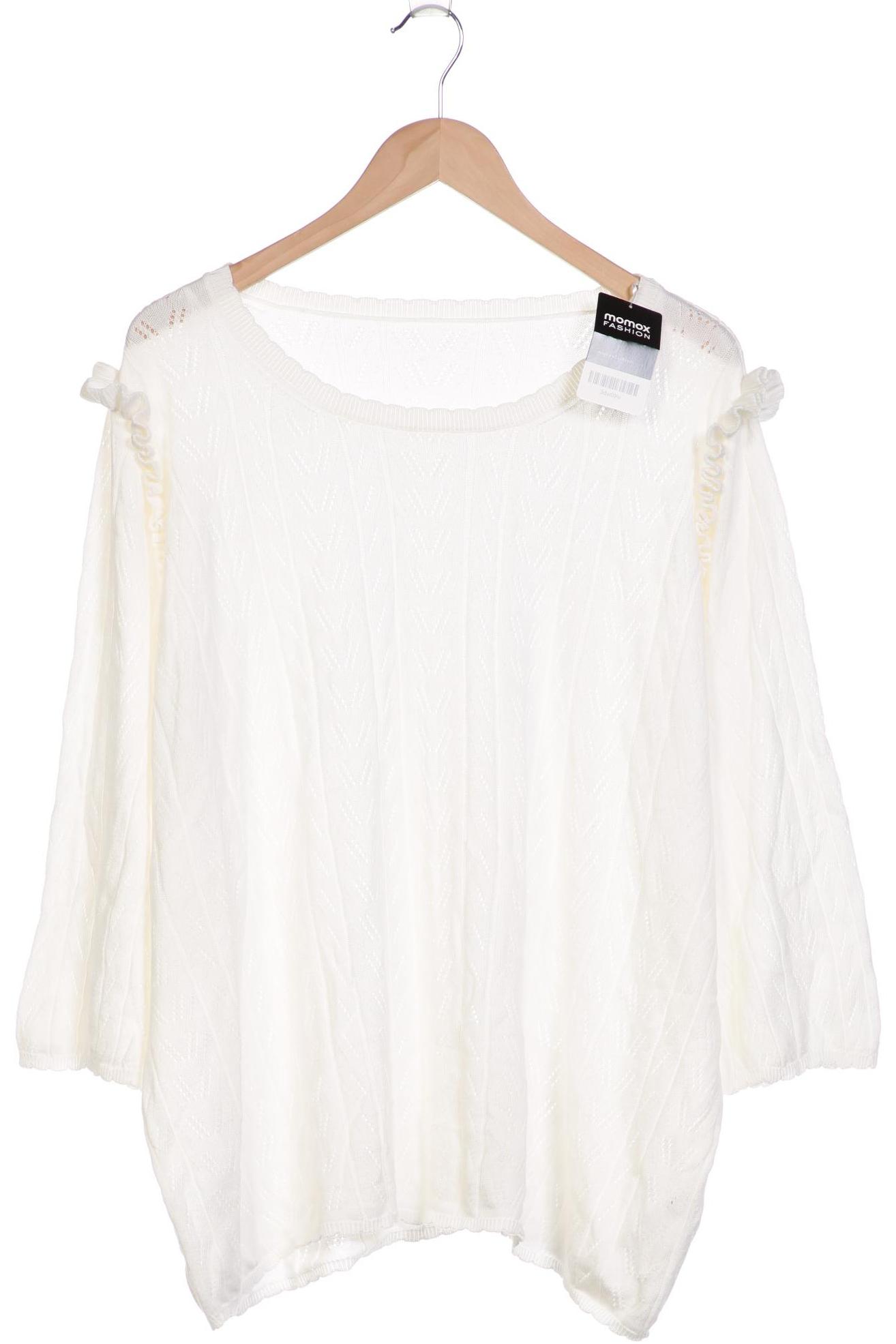 

sheego Damen Pullover, weiß, Gr. 48