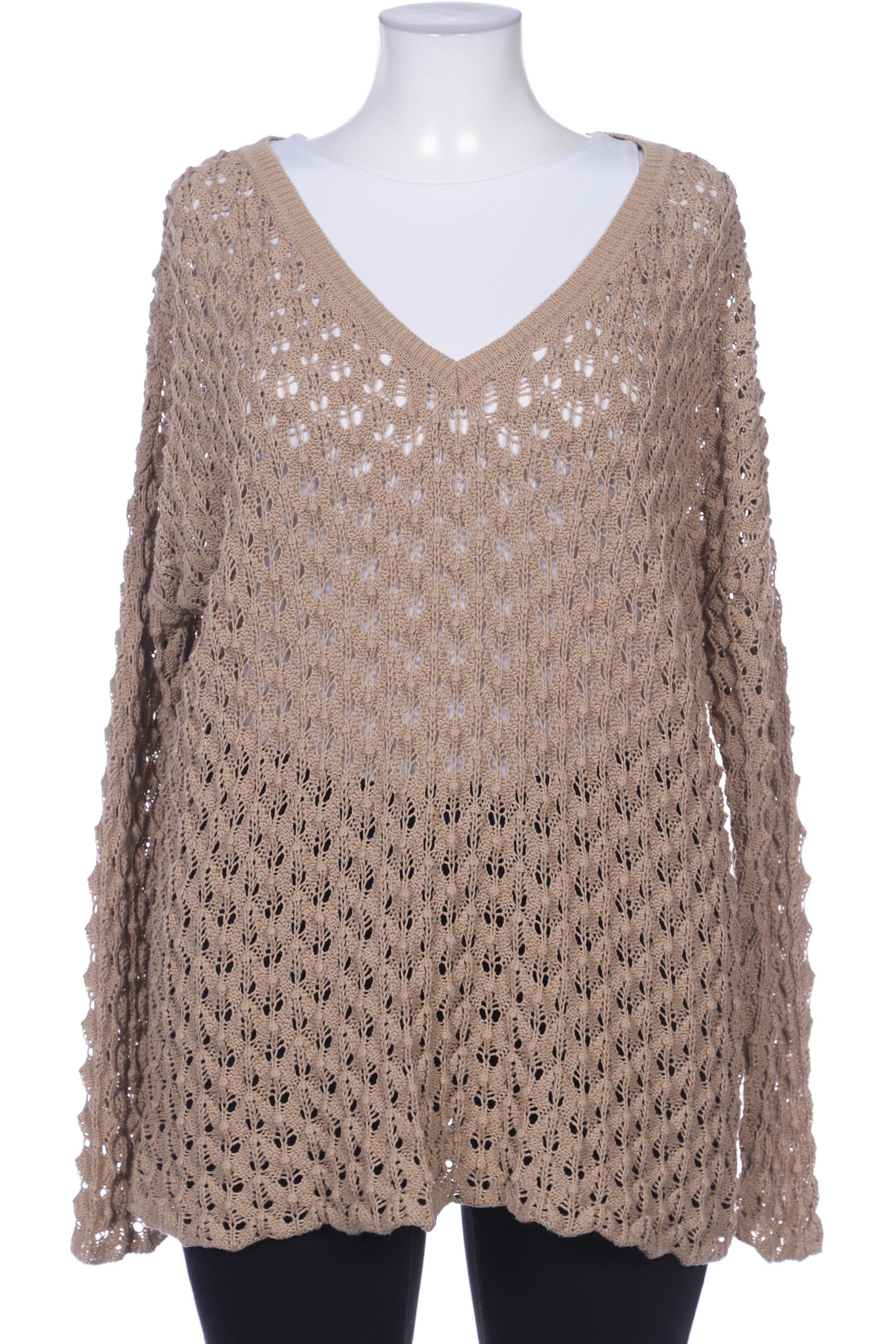 

sheego Damen Pullover, beige, Gr. 46