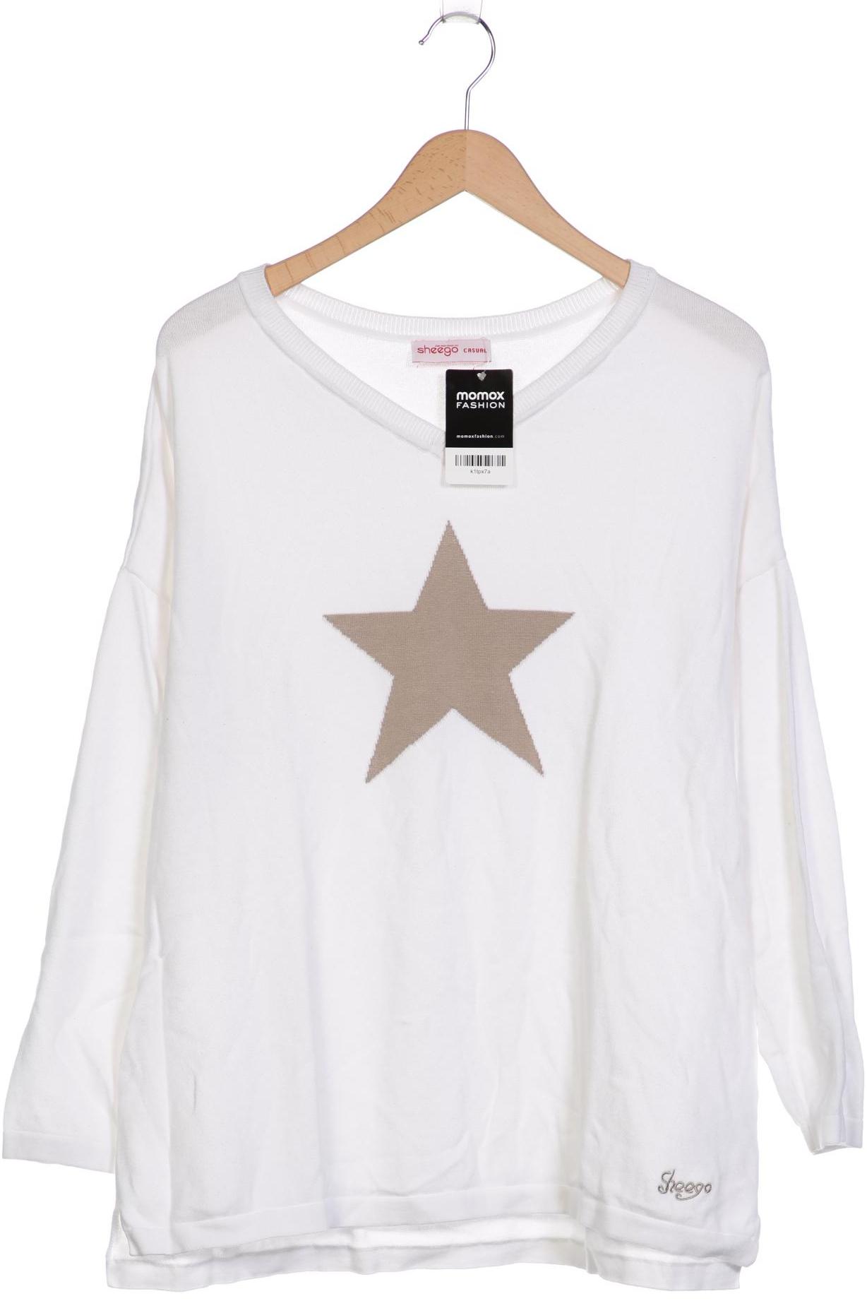 

sheego Damen Pullover, weiß, Gr. 44