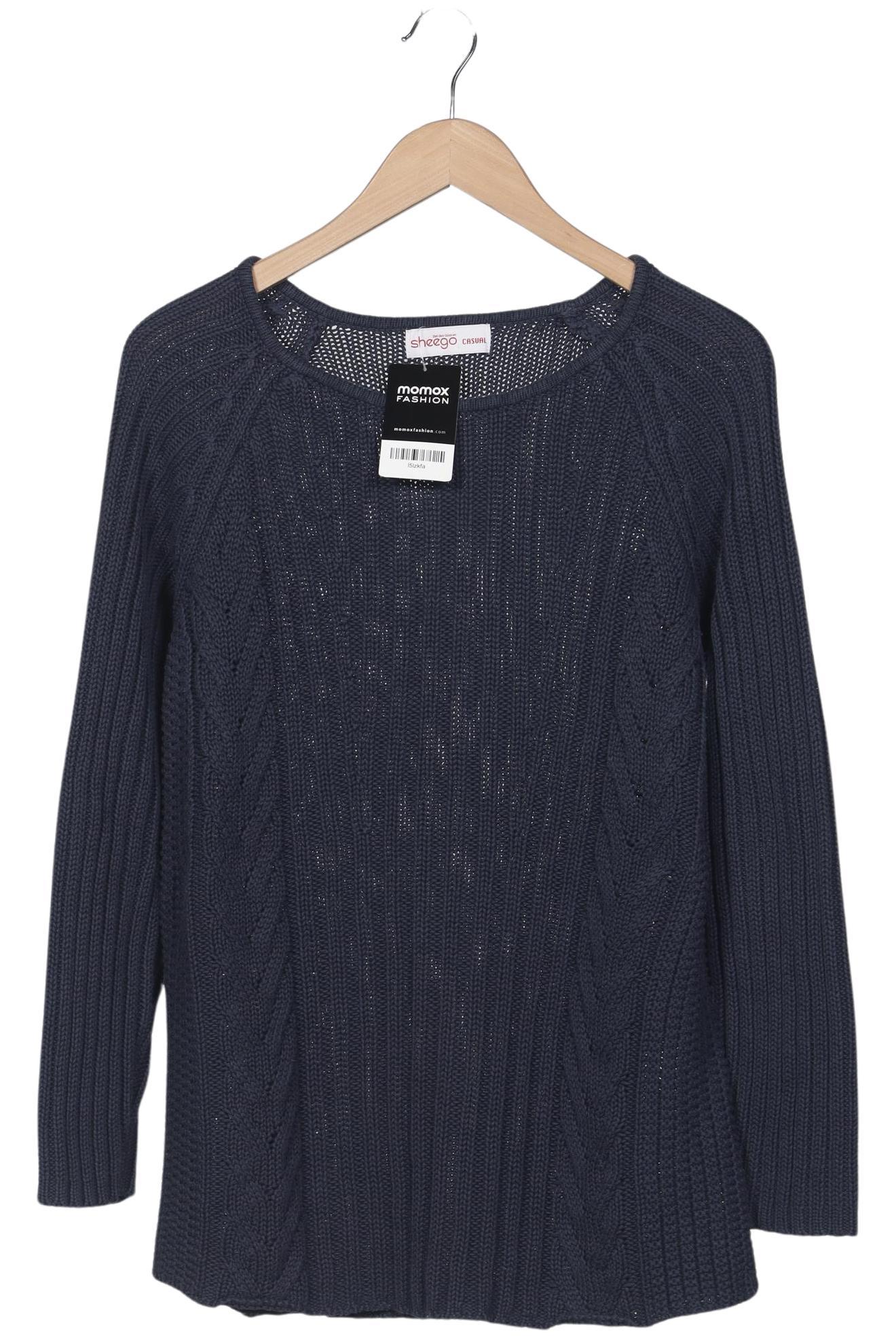 

sheego Damen Pullover, marineblau, Gr. 40