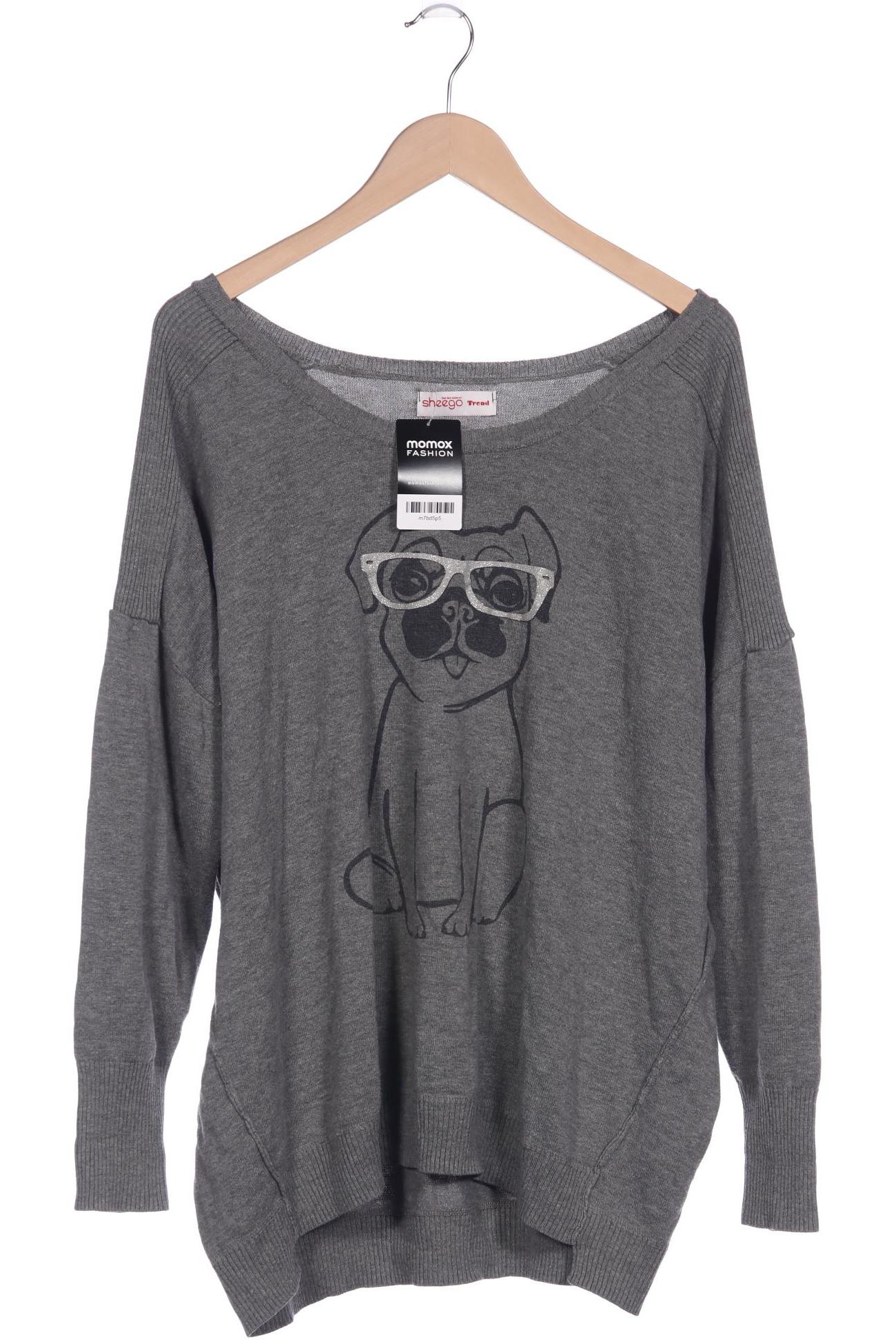 

sheego Damen Pullover, grau, Gr. 52
