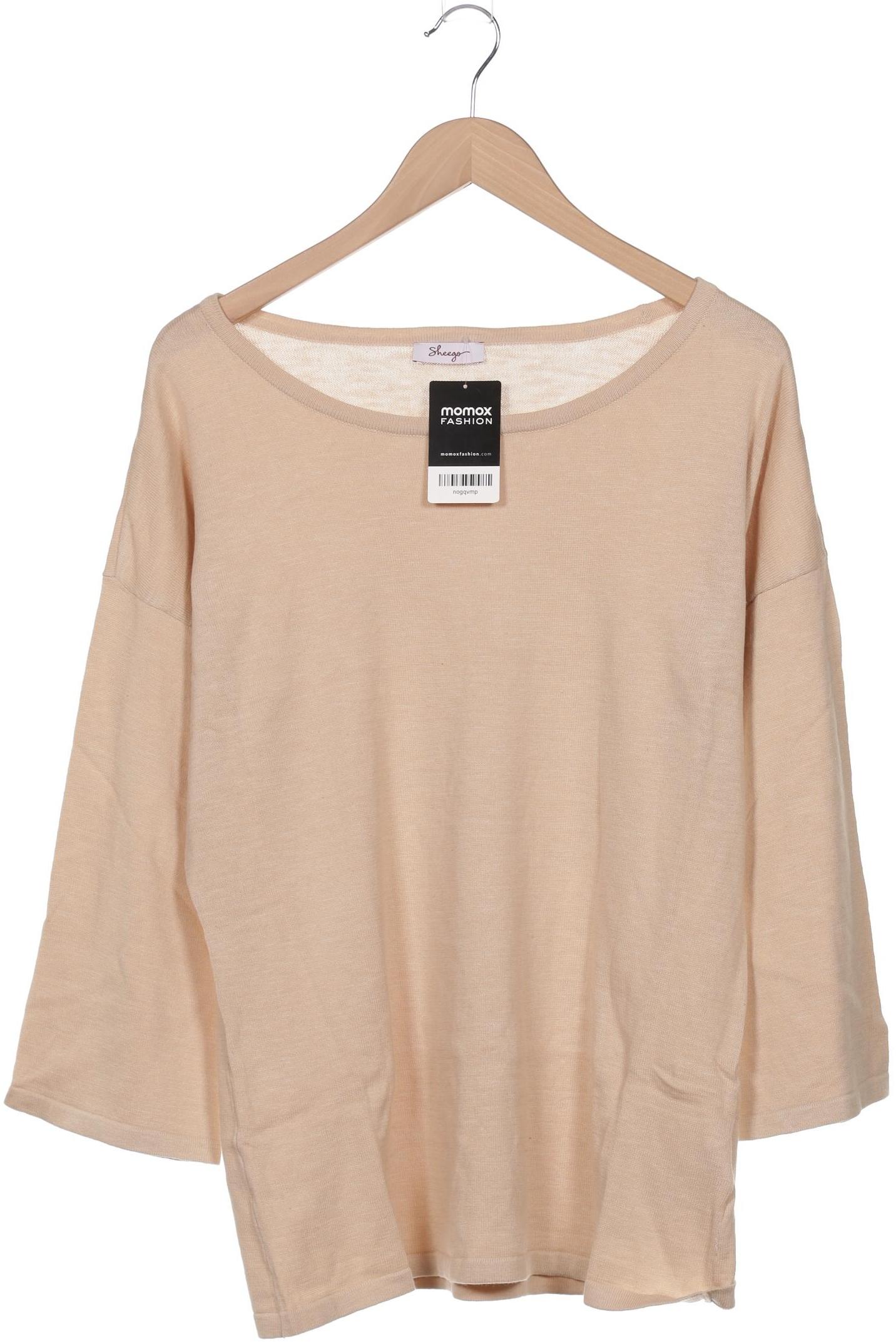 

sheego Damen Pullover, beige, Gr. 40