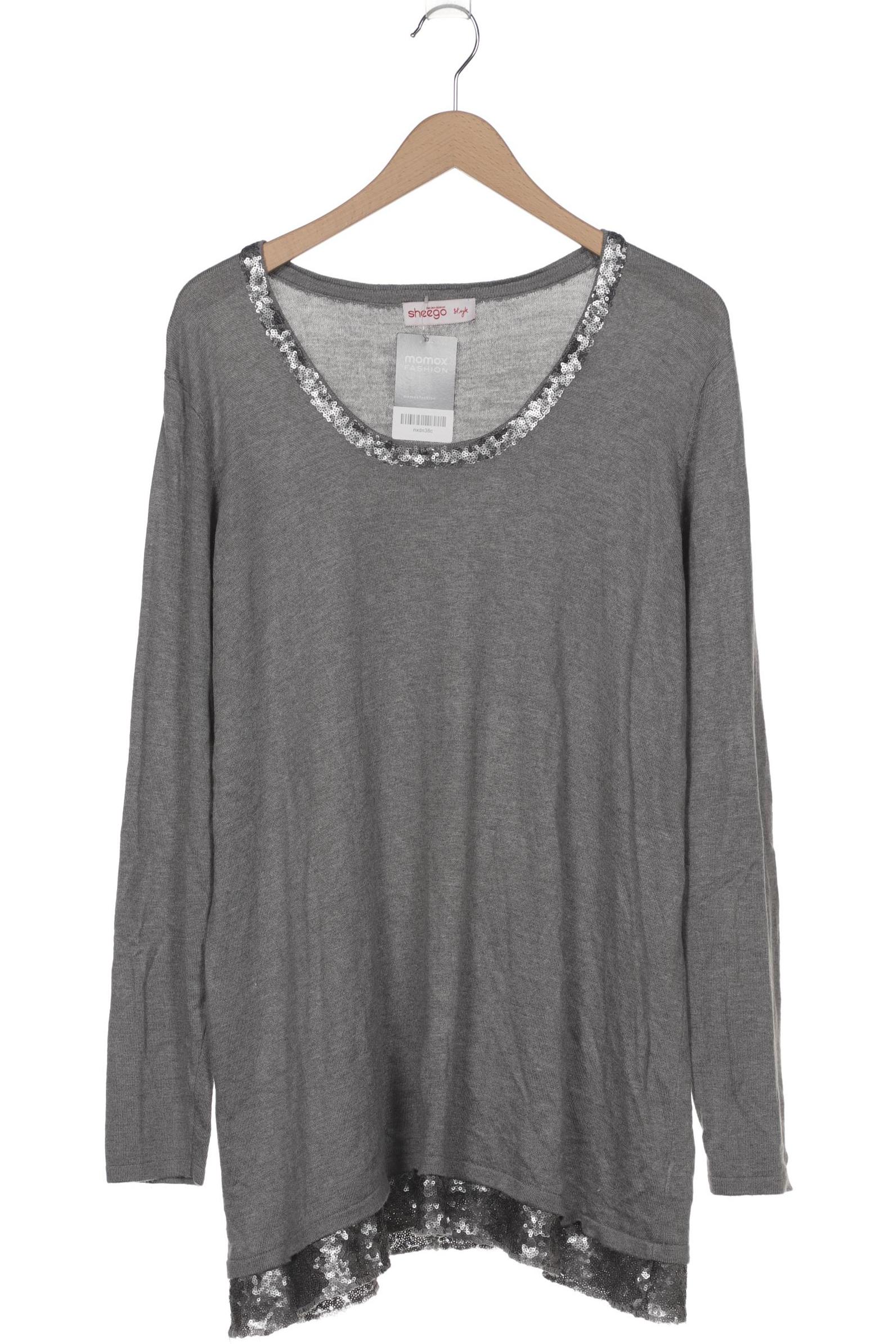 

sheego Damen Pullover, grau, Gr. 52