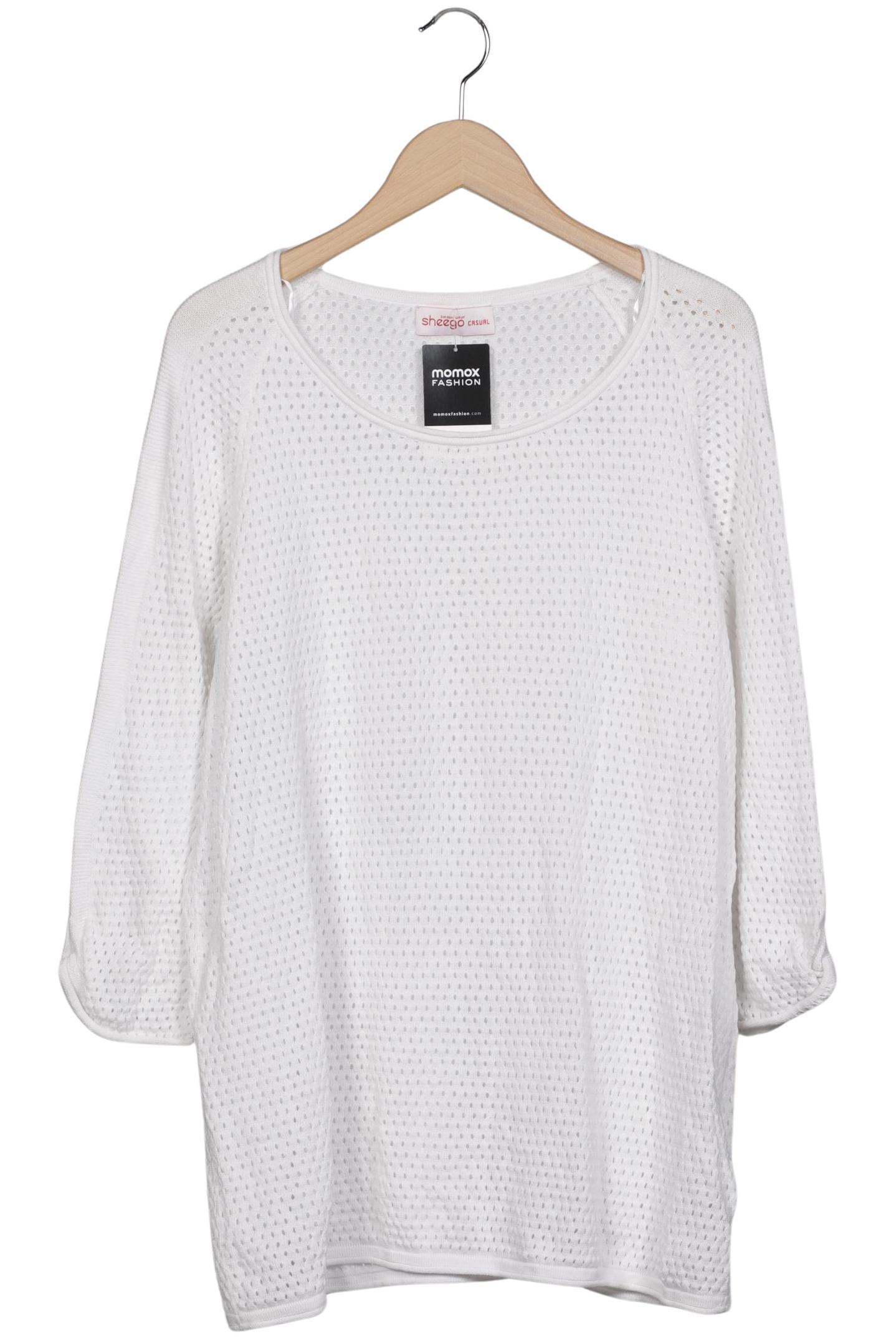 

sheego Damen Pullover, weiß, Gr. 44