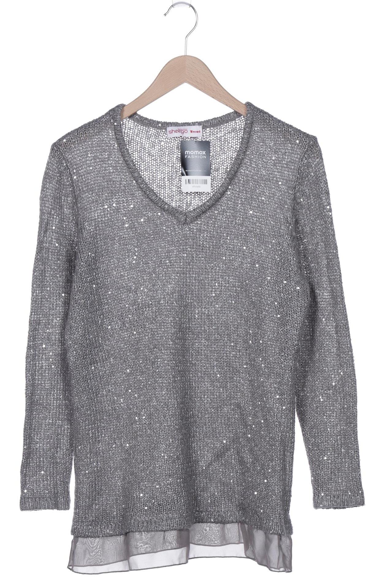 

sheego Damen Pullover, grau, Gr. 40