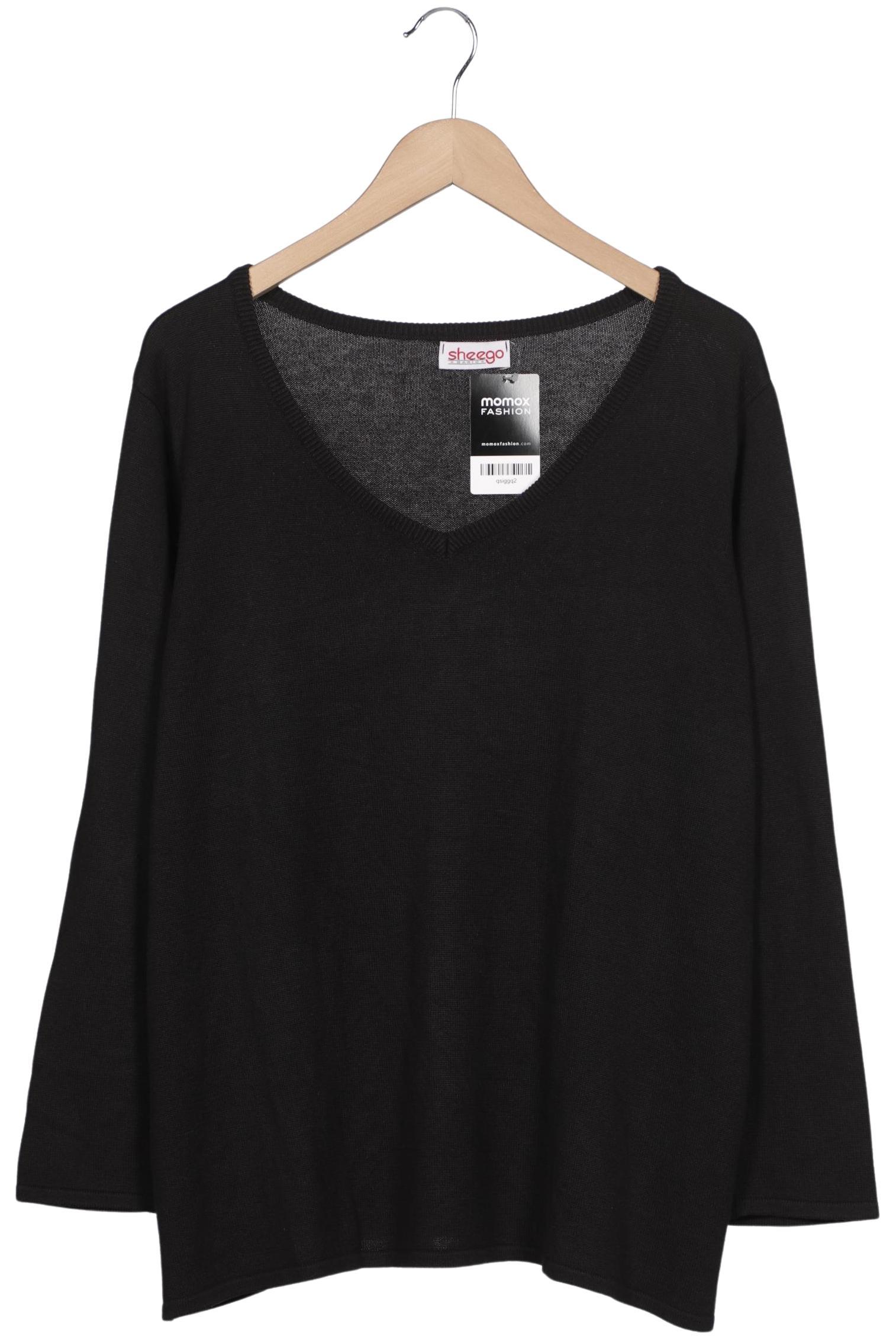 

sheego Damen Pullover, schwarz, Gr. 46