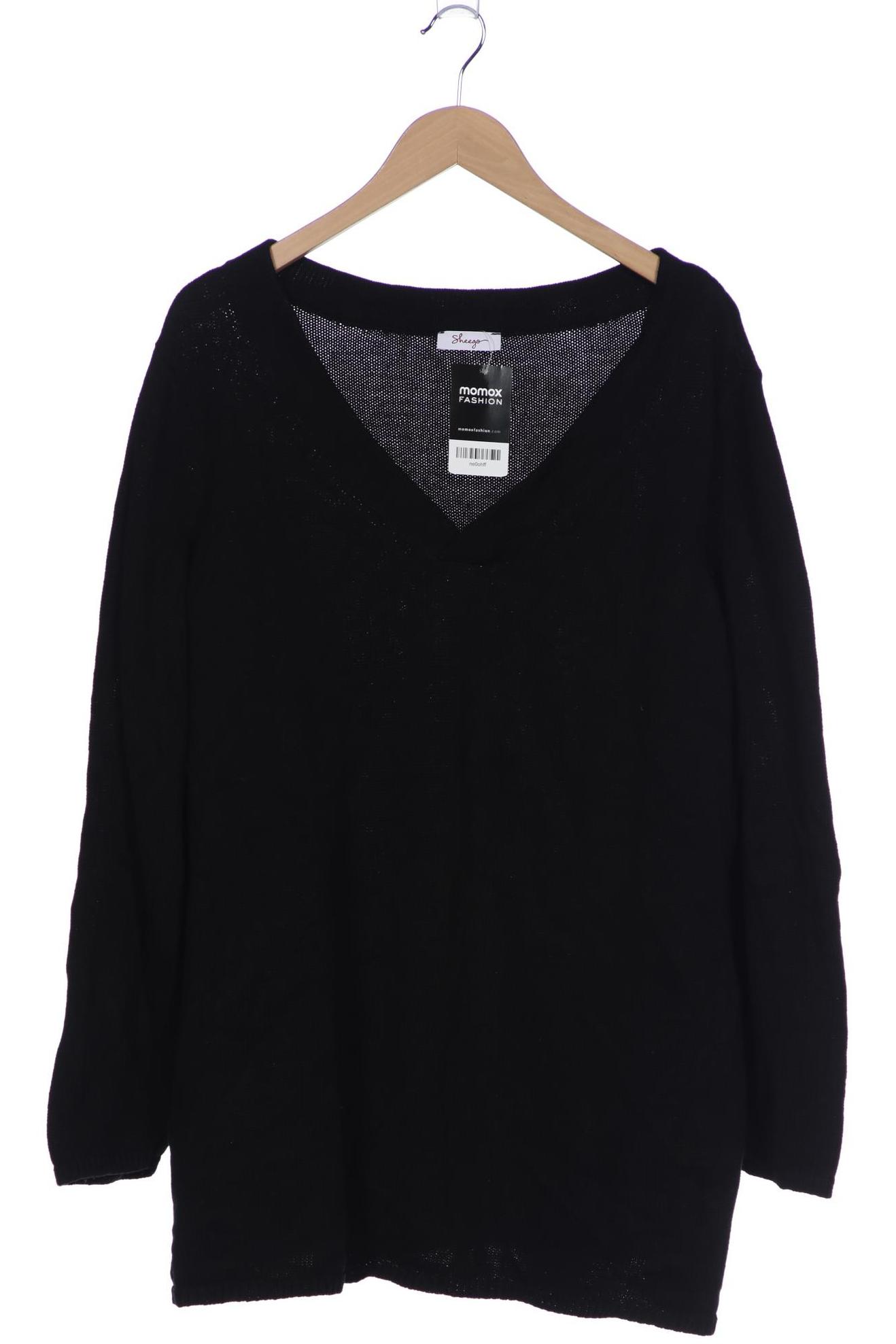 

sheego Damen Pullover, schwarz, Gr. 52
