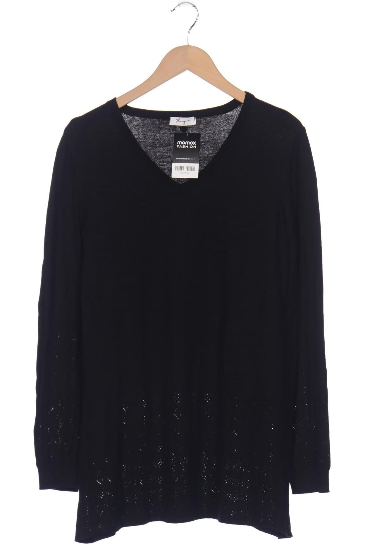 

sheego Damen Pullover, schwarz