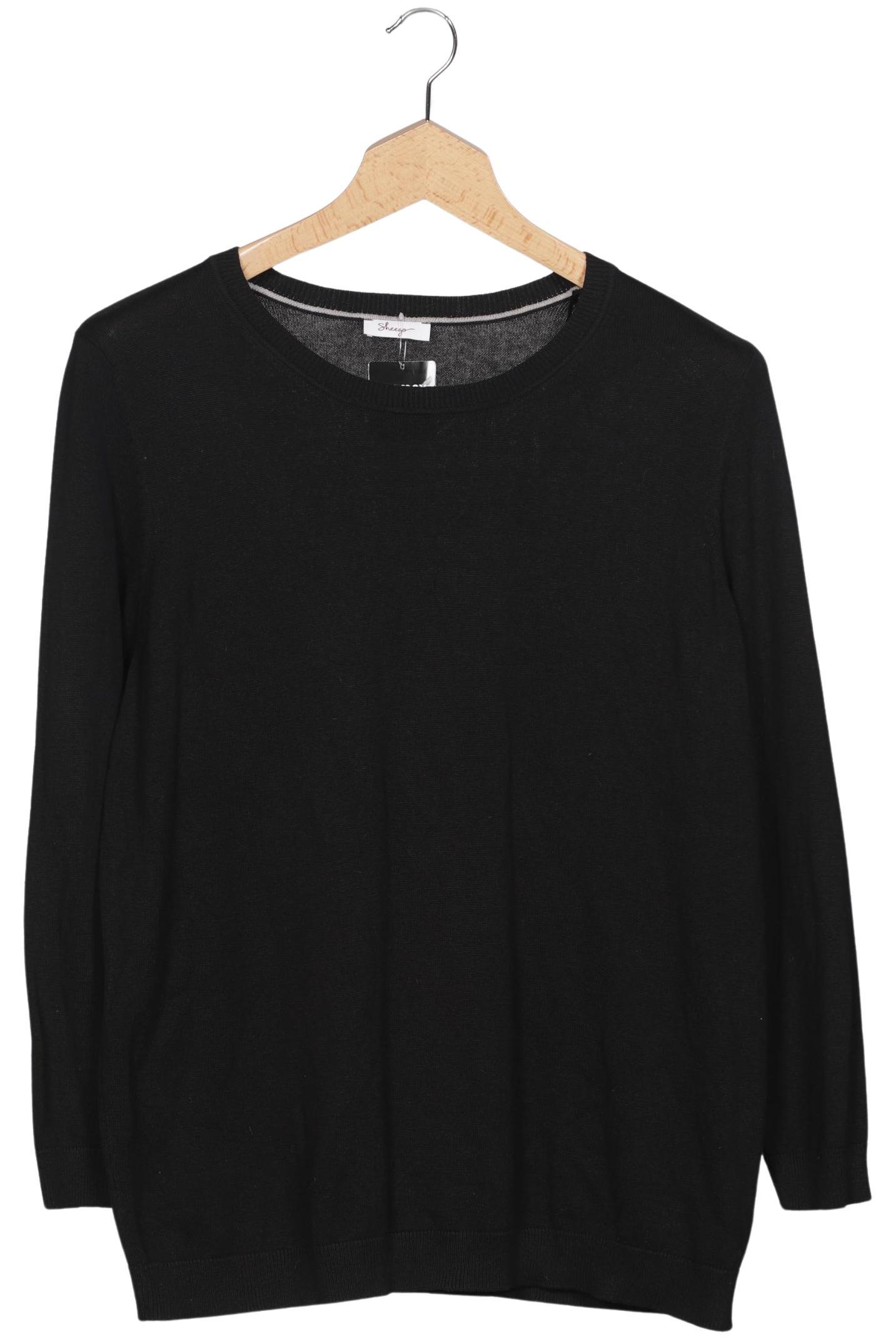 

sheego Damen Pullover, schwarz, Gr. 48
