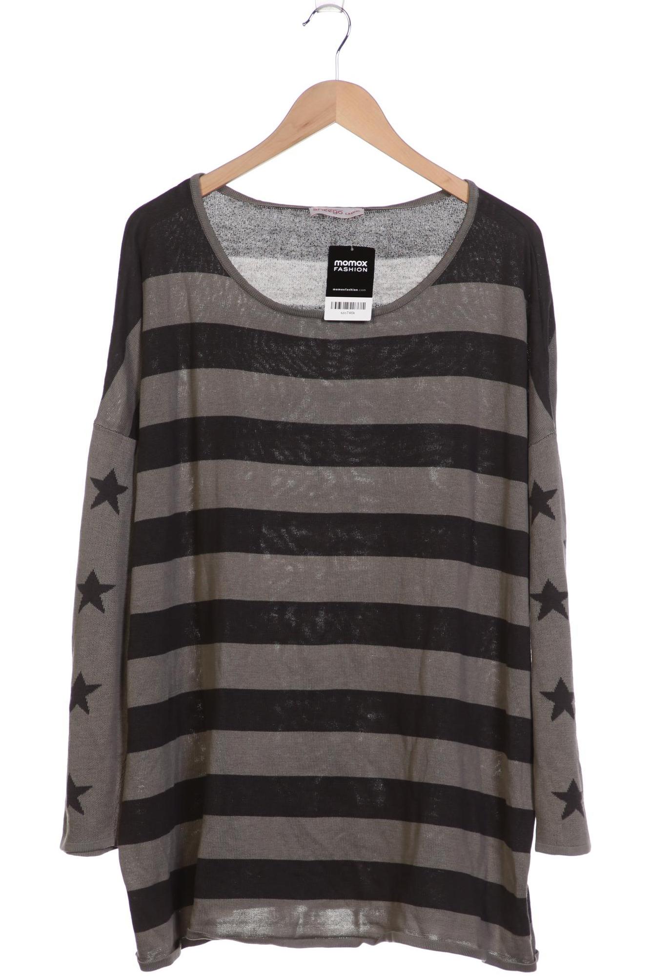 

sheego Damen Pullover, grau, Gr. 48