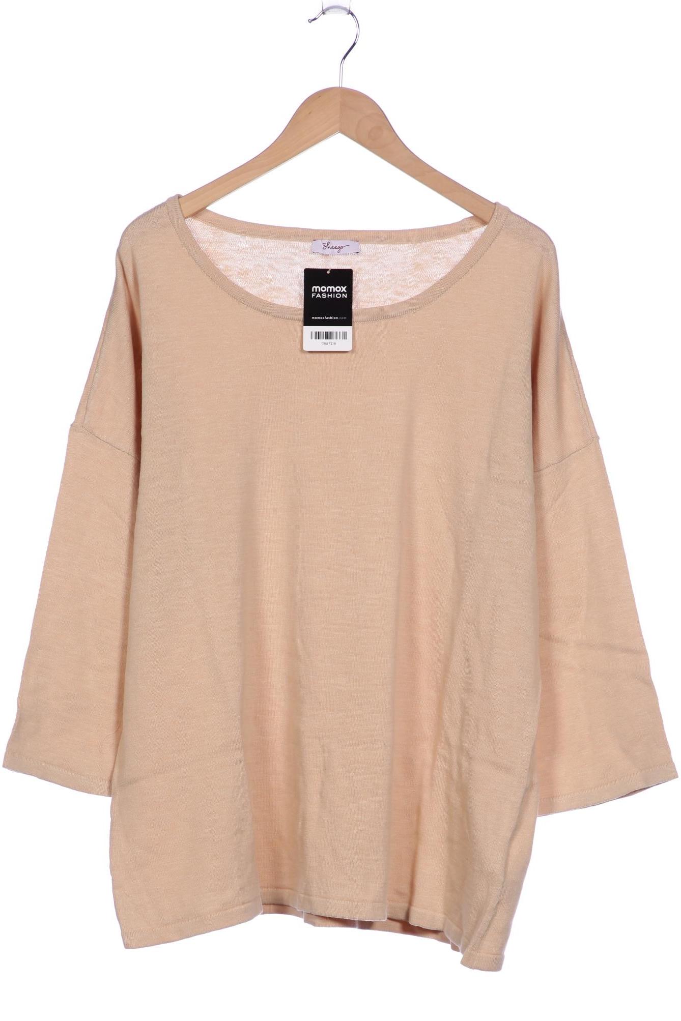 

sheego Damen Pullover, beige, Gr. 48
