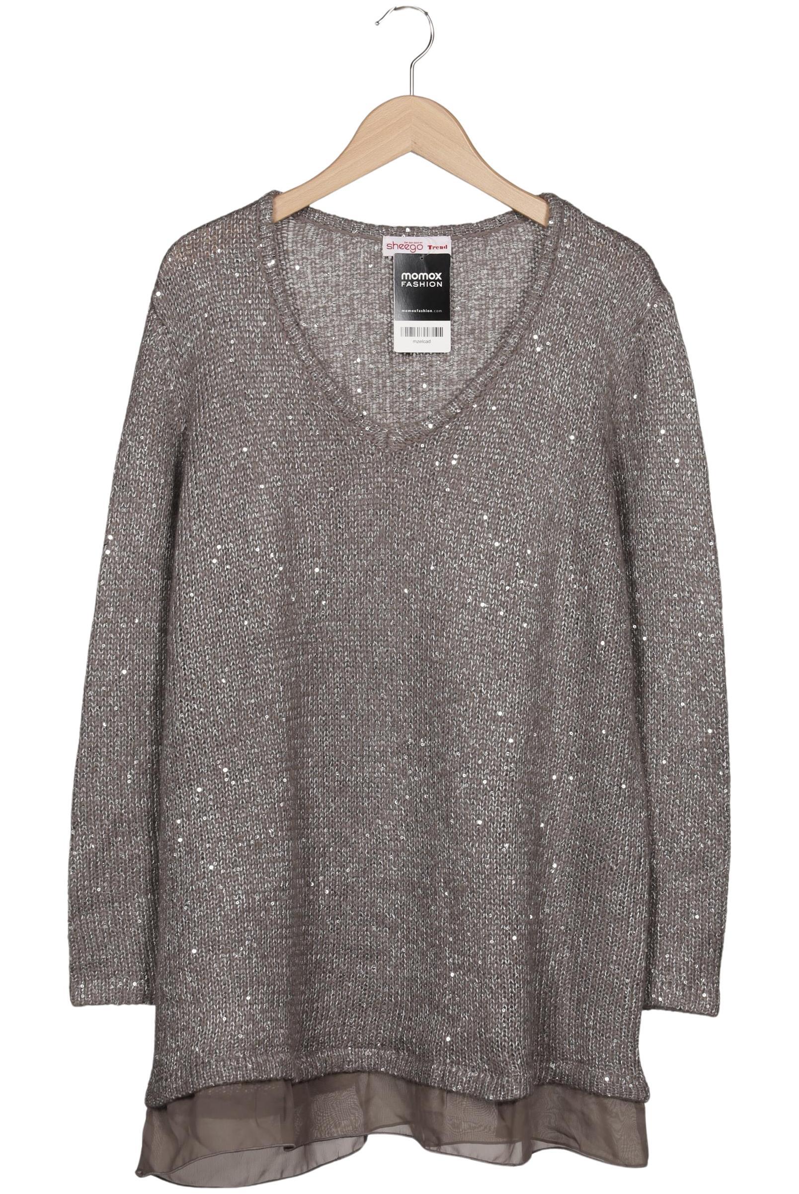 

sheego Damen Pullover, grau, Gr. 48