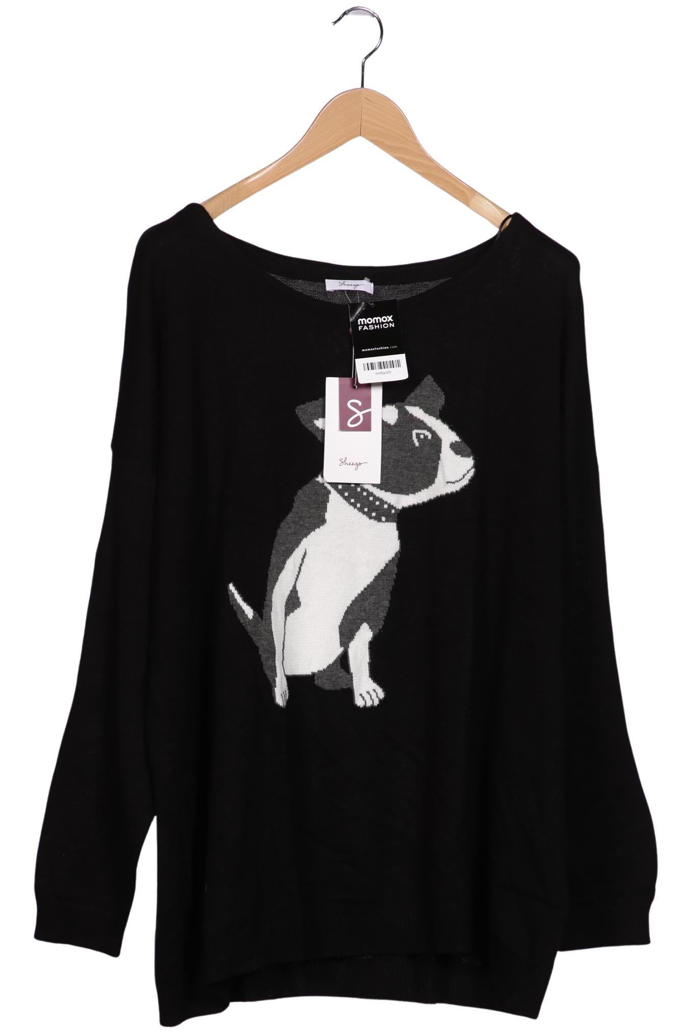 

sheego Damen Pullover, schwarz, Gr. 52