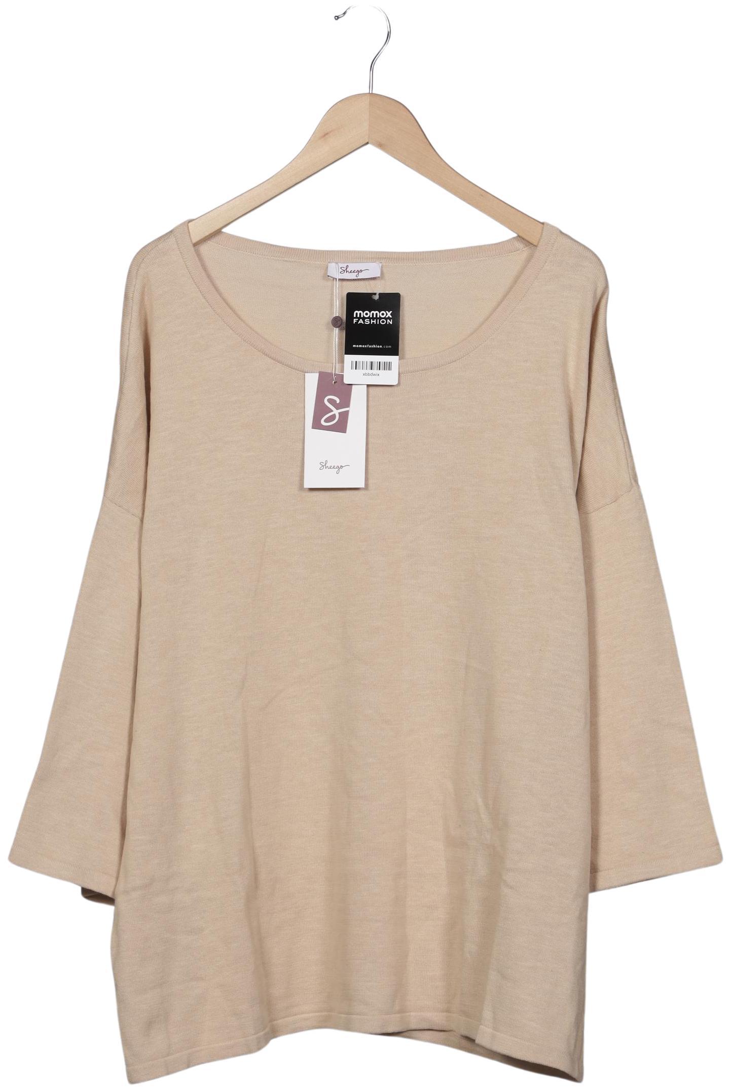

sheego Damen Pullover, beige, Gr. 48