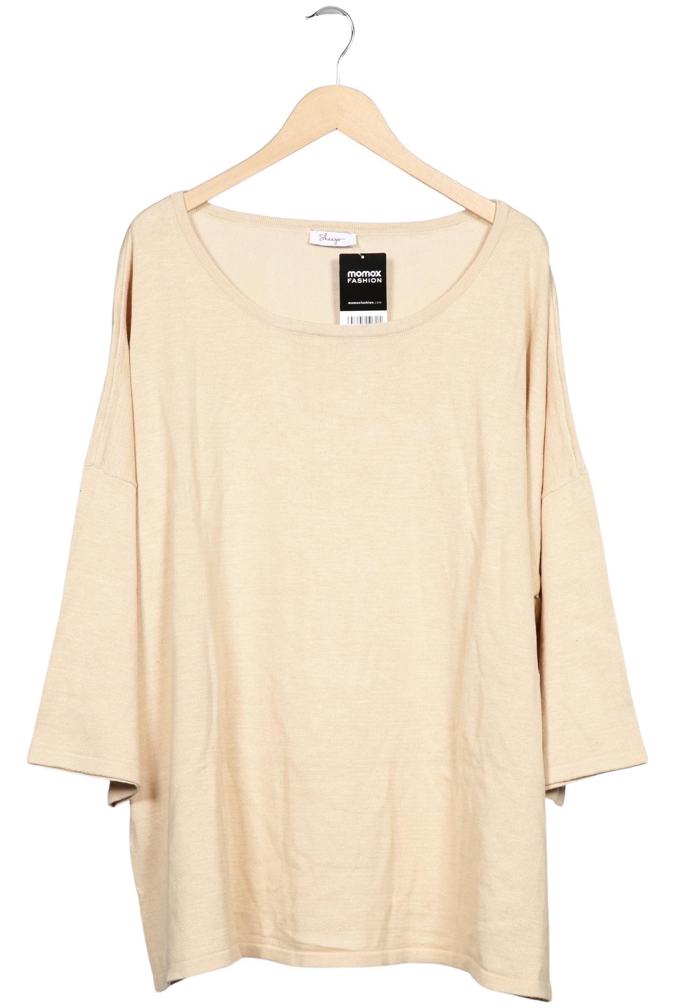 

sheego Damen Pullover, beige, Gr. 56