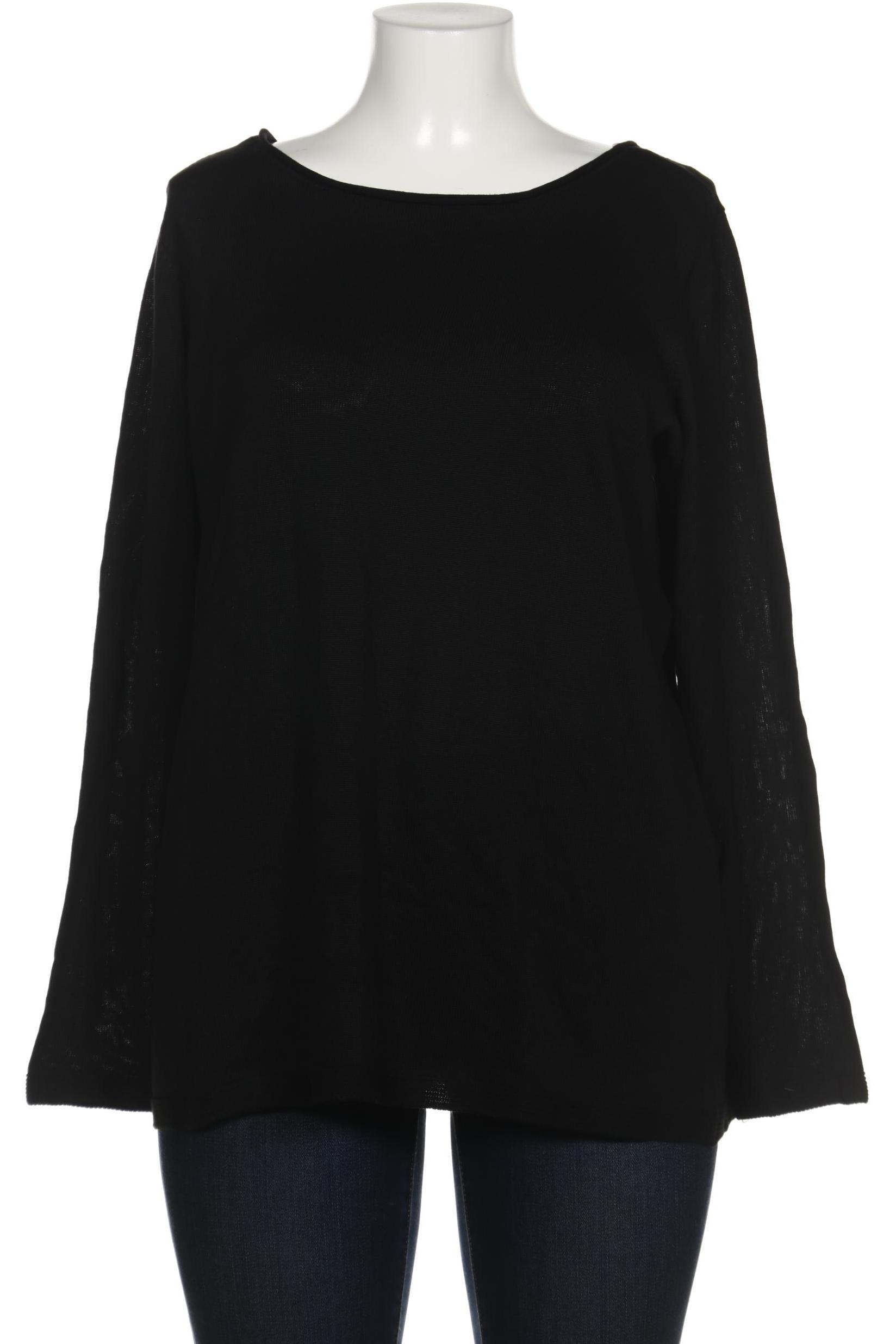 

sheego Damen Pullover, schwarz