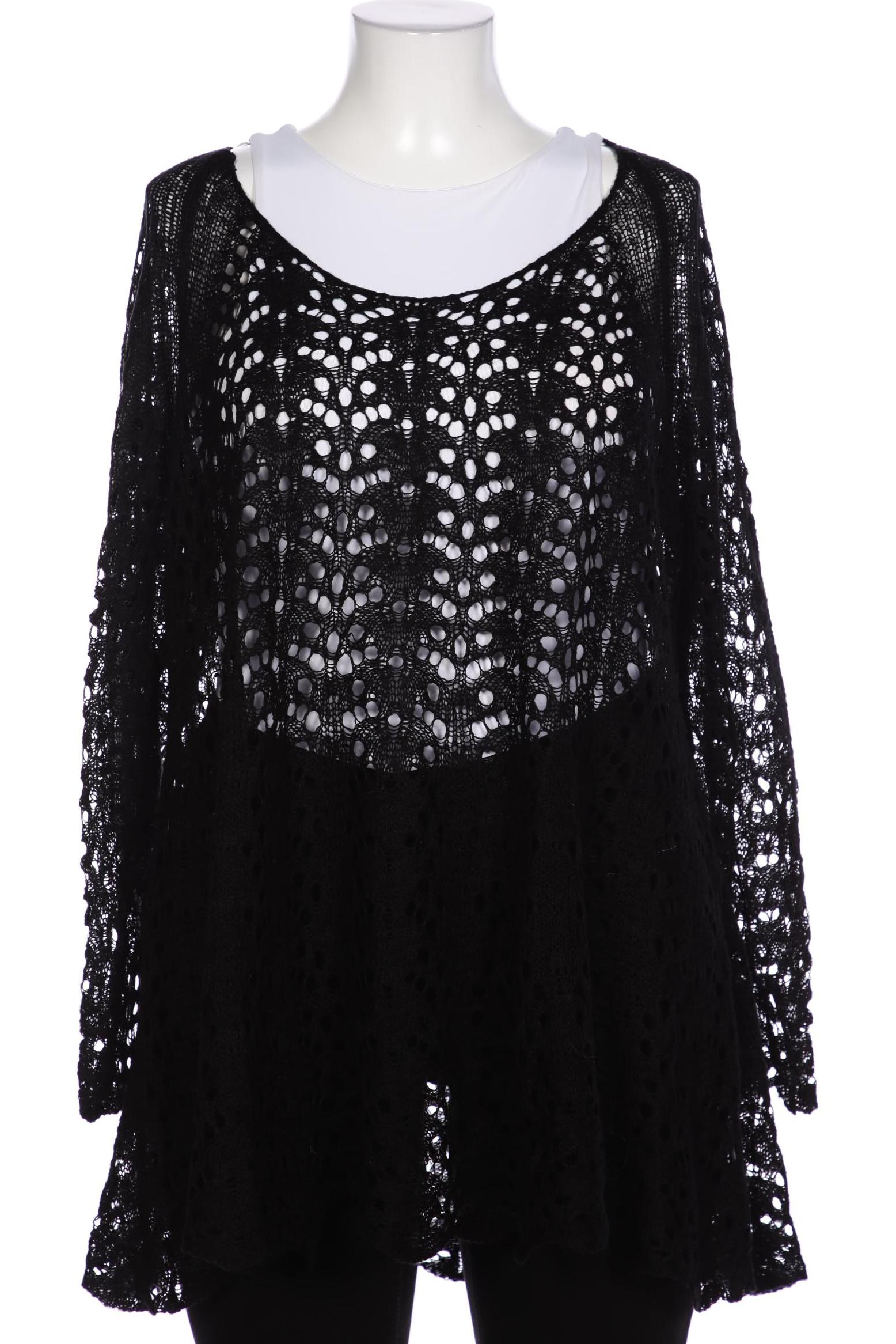 

sheego Damen Pullover, schwarz, Gr. 48