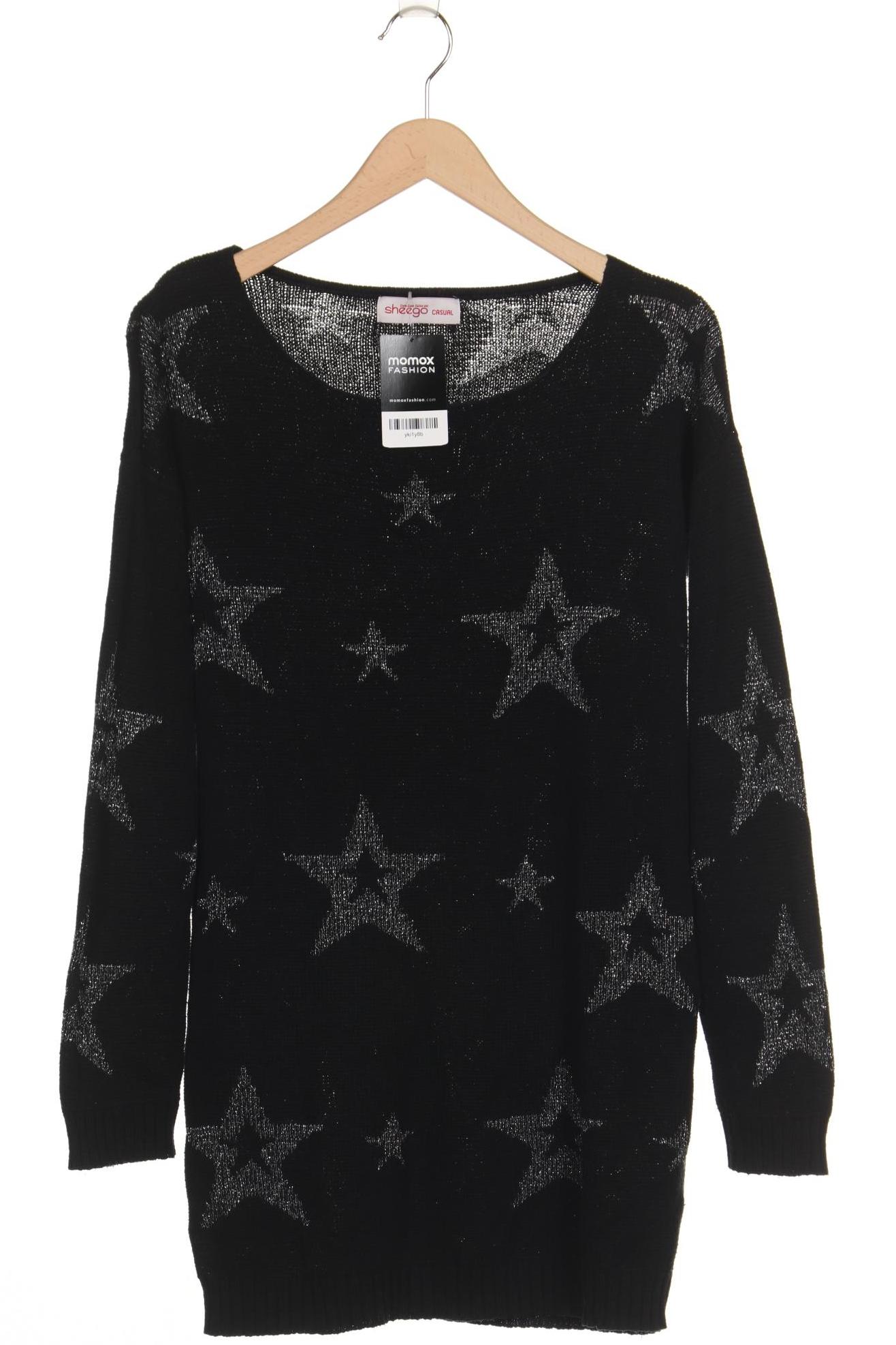 

sheego Damen Pullover, schwarz, Gr. 40