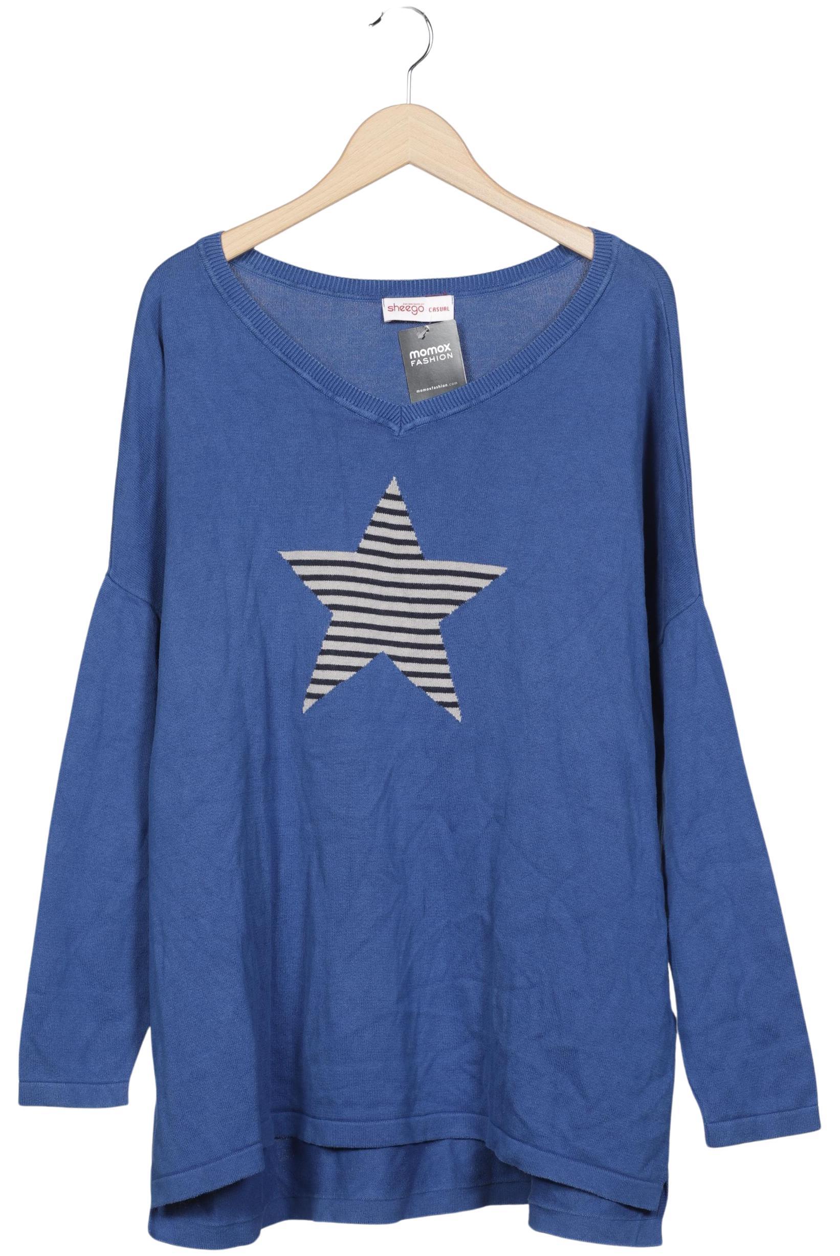 

sheego Damen Pullover, blau, Gr. 48
