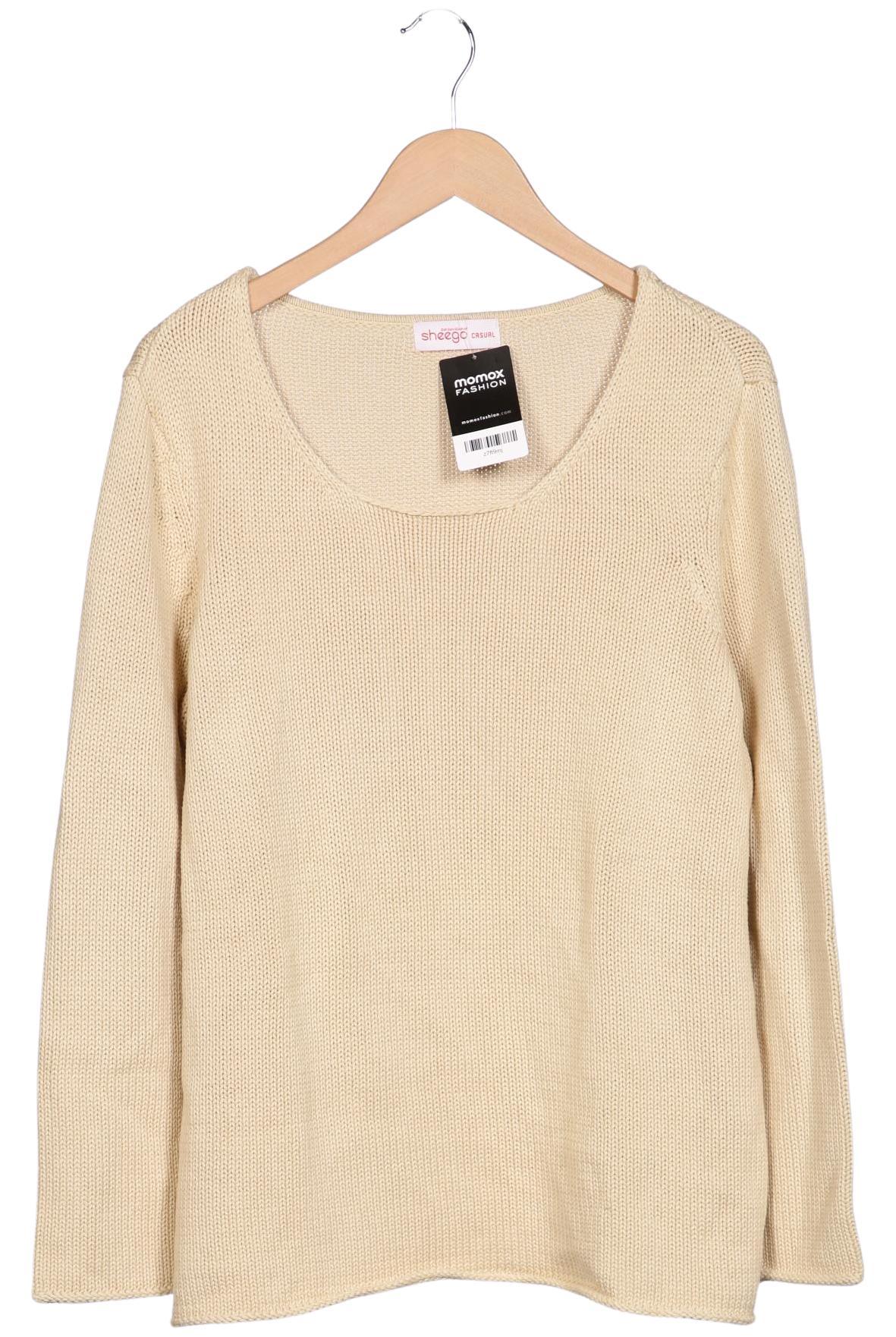 

sheego Damen Pullover, beige, Gr. 44