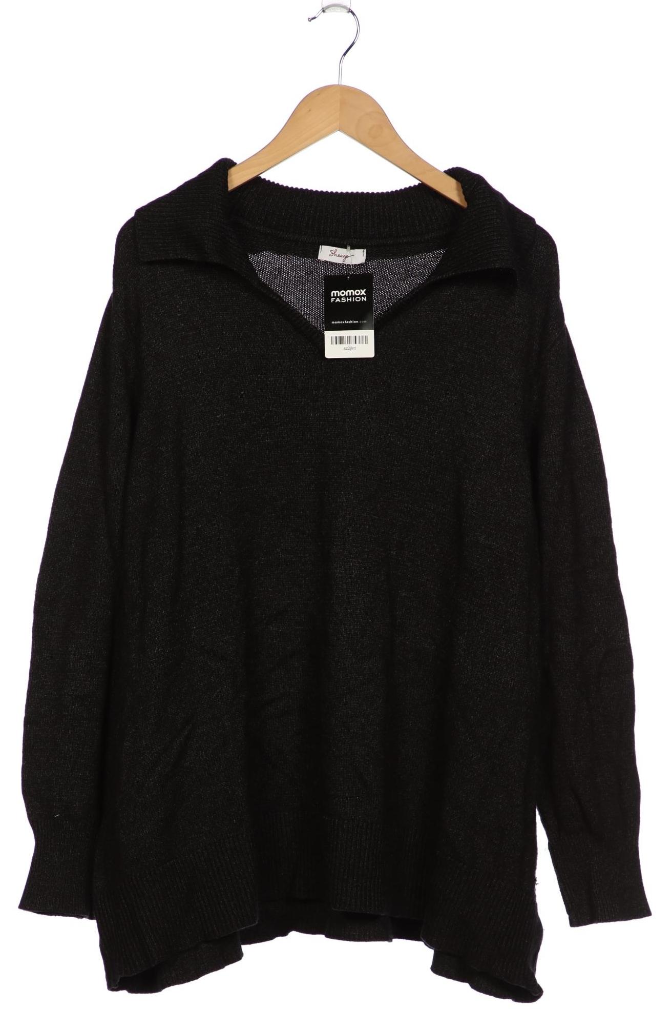 

sheego Damen Pullover, schwarz, Gr. 52