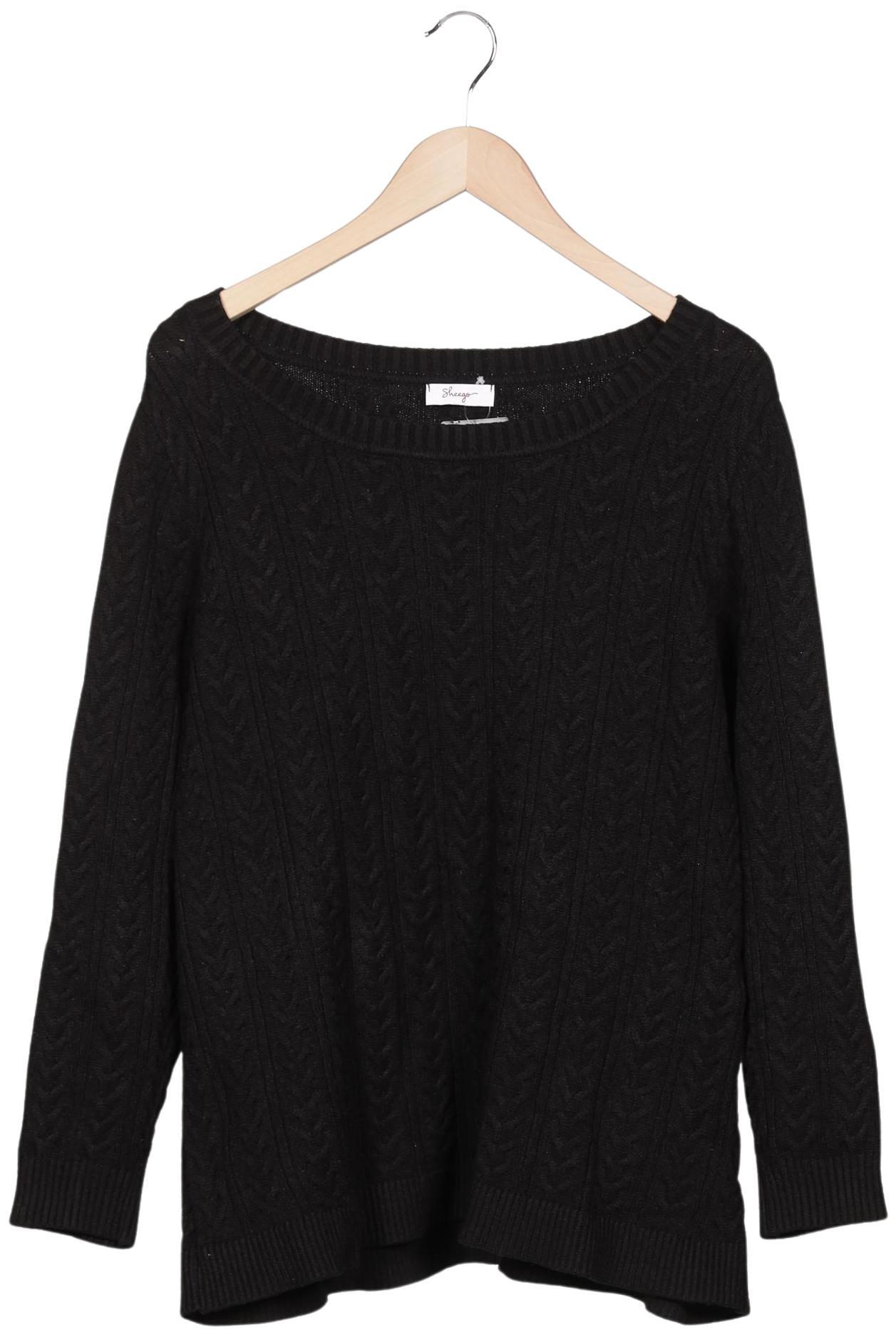 

sheego Damen Pullover, schwarz, Gr. 46